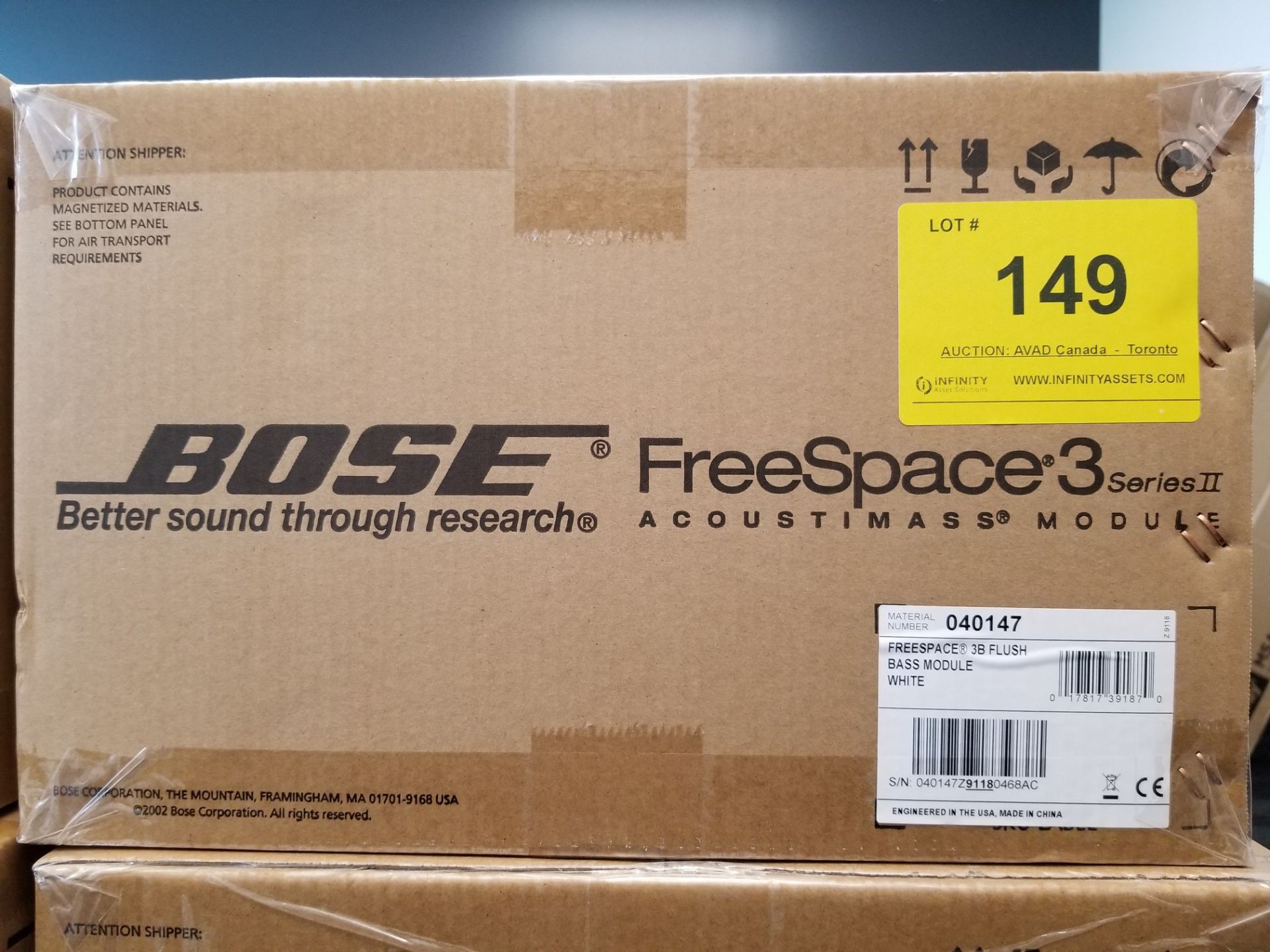 BOSE, FREESPACE 3 ACOUSTIMASS MODULE, WHITE - (BNIB) MSRP $550