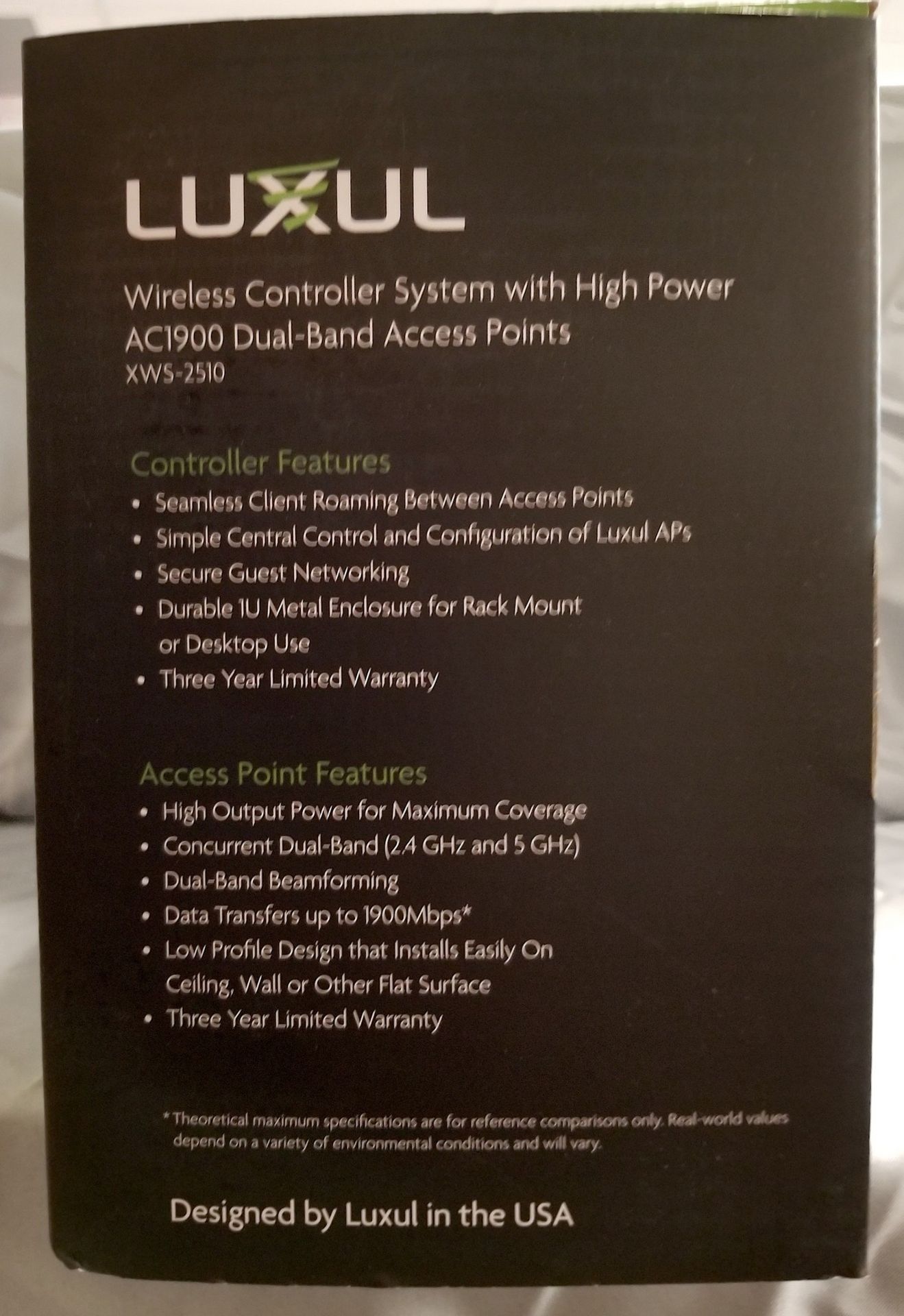 LUXUL, XWS-2510 WIRELESS CONTROLLER SYSTEM WITH HIGH POWER ACI900 DUAL-BAND ACCESS POINTS - (BNIB) - Image 2 of 3