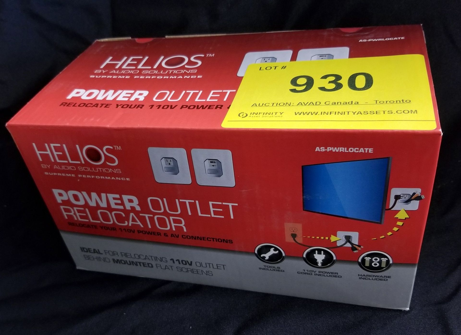 HELIOS, AS-PWRLOCATE POWER OUTLET RELOCATOR - (BNIB)