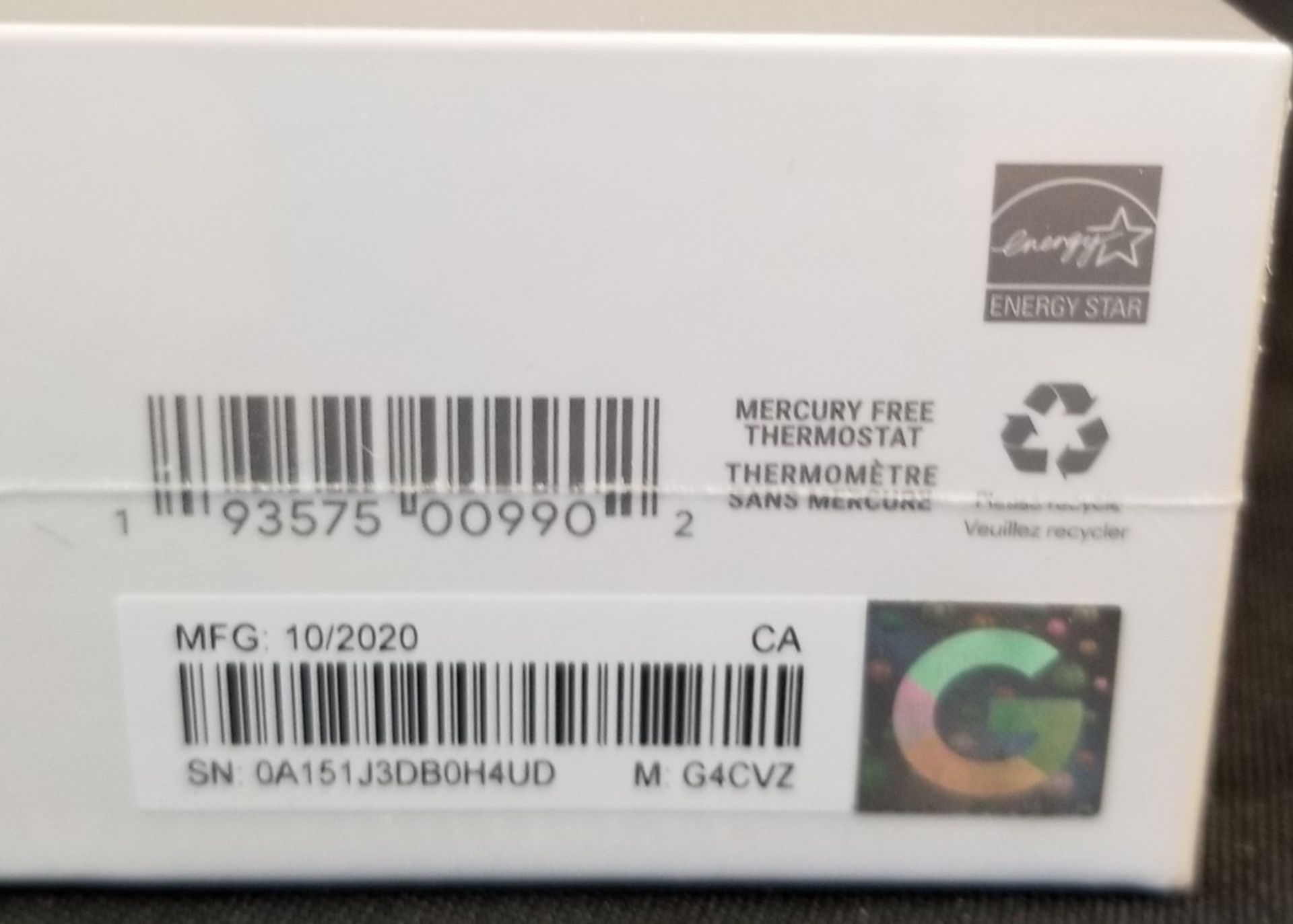 NEST THERMOSTAT G4CVZ - (BNIB) MSRP $179 - Image 2 of 2