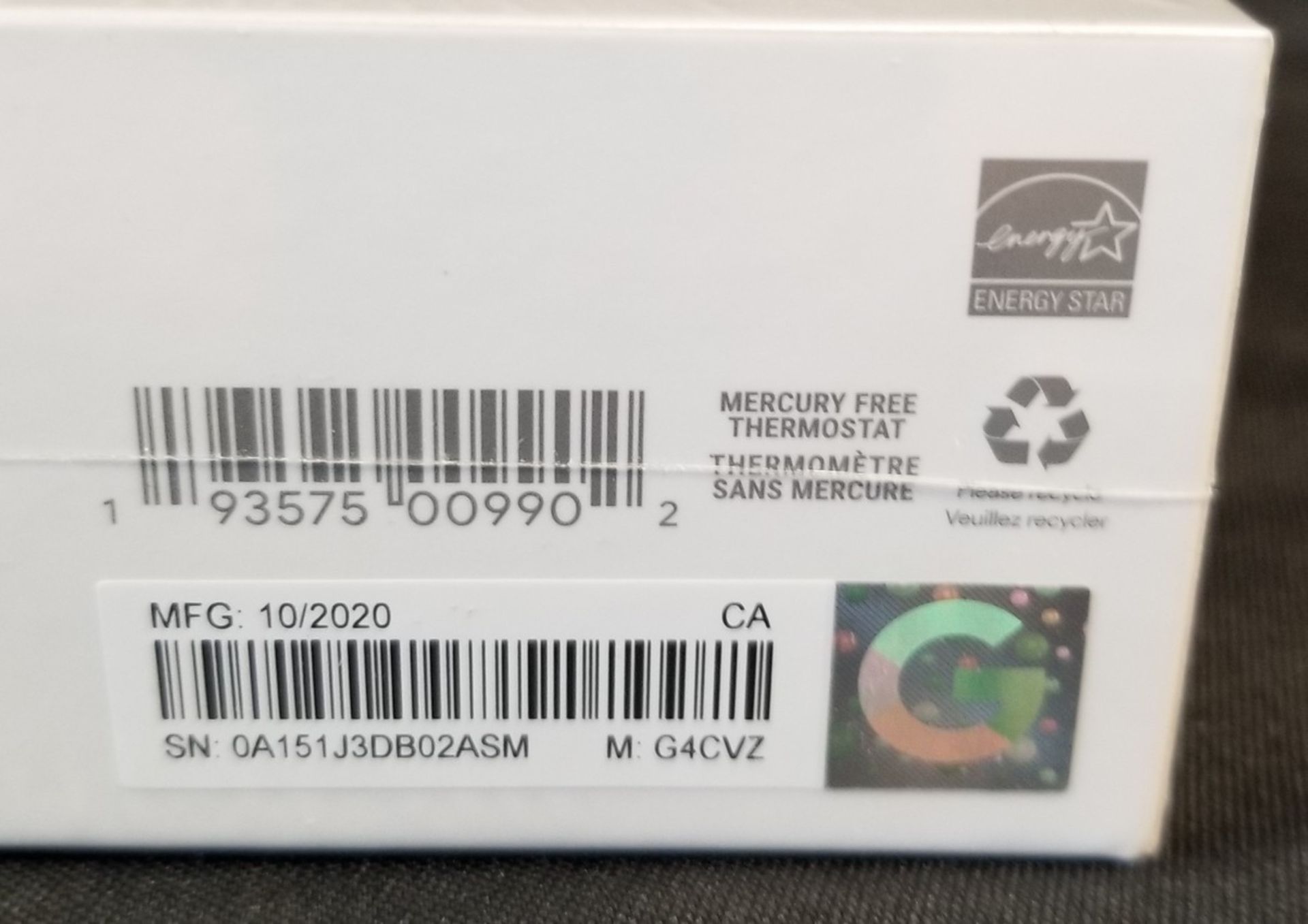 NEST THERMOSTAT G4CVZ - (BNIB) MSRP $179 - Image 2 of 2