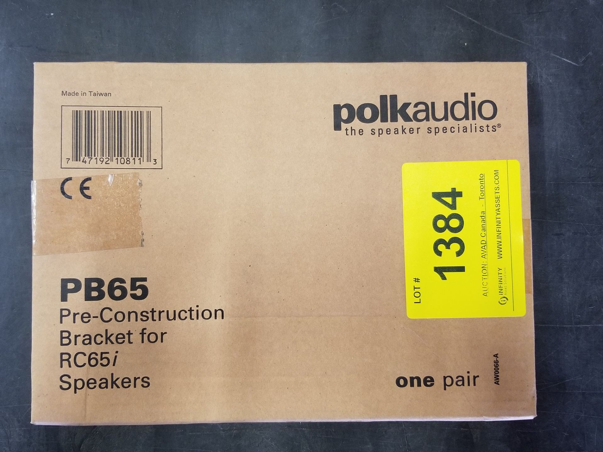 POLK AUDIO, PRE-CONSTRUCTION BRACKET - (BNIB)