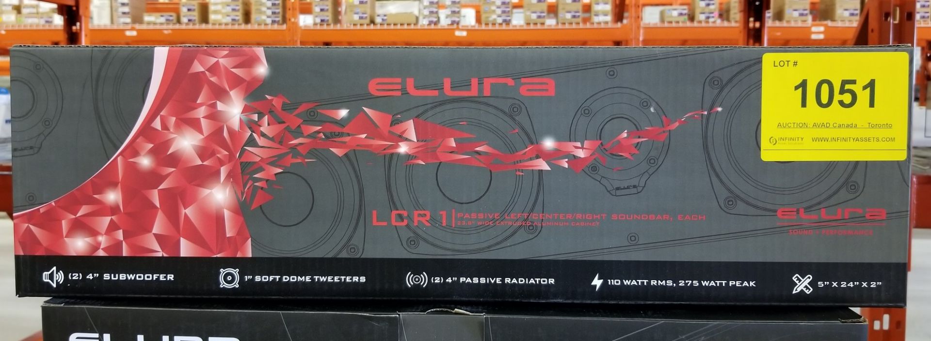 ELURA, LCR1 PASSICE SOUNDBAR - (BNIB) MSRP $349 USD