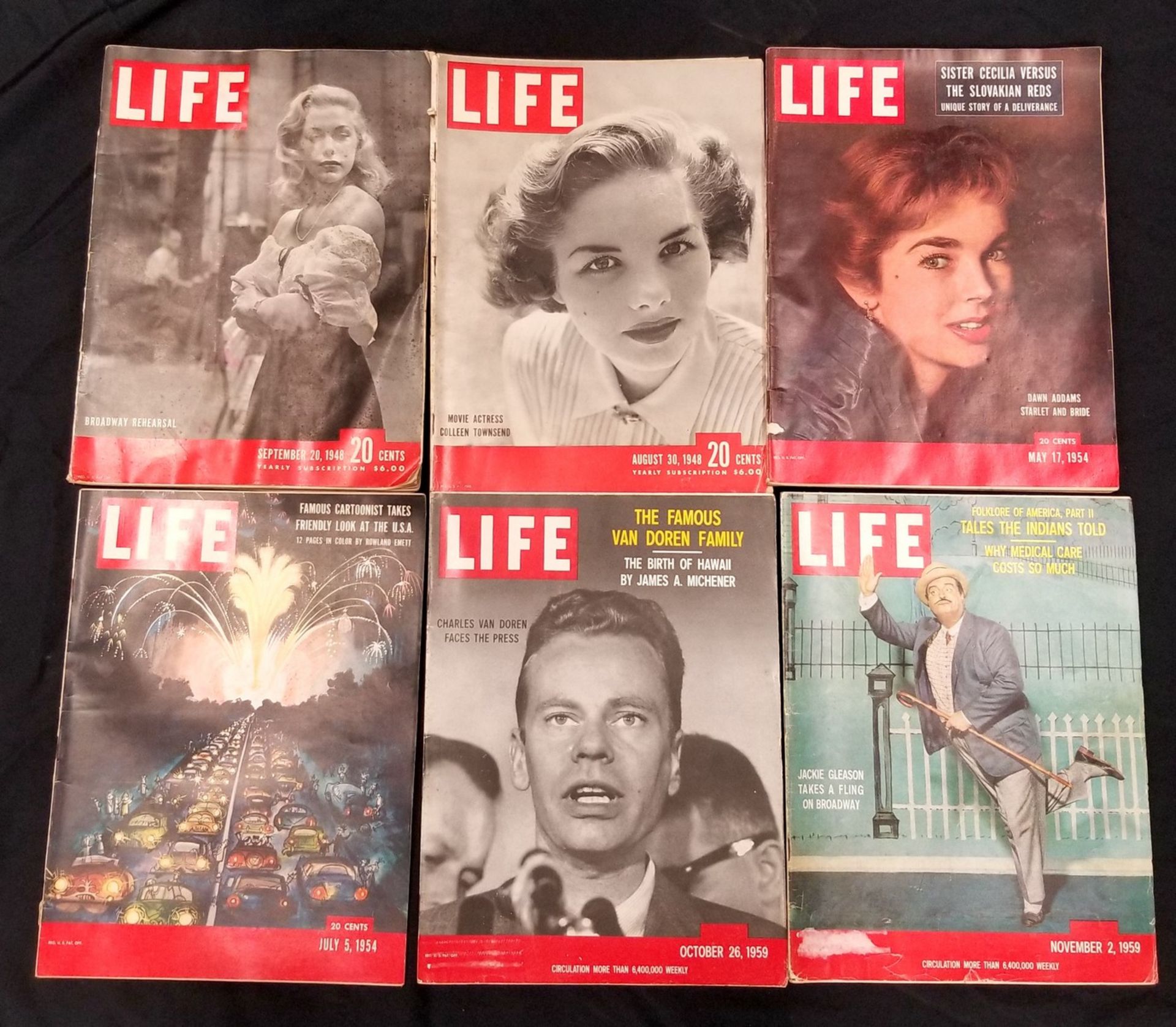 VINTAGE TIME MAGAZINES - APPROX 130 ISSUES - YEARS INDICATED IN PHOTOS - 1948, 1954, 1959 - Image 2 of 5