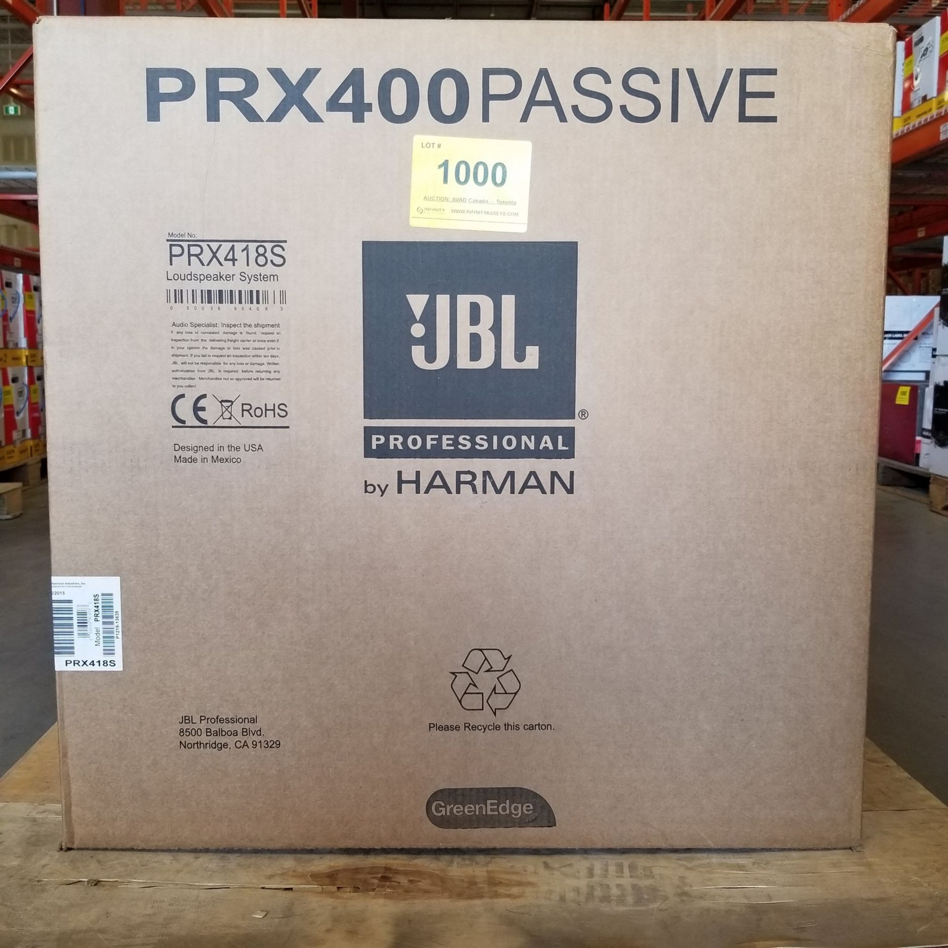 JBL, PRX418S LOUSPEAKER SYSTEM - (BNIB) MSRP $995 USD - Image 2 of 4