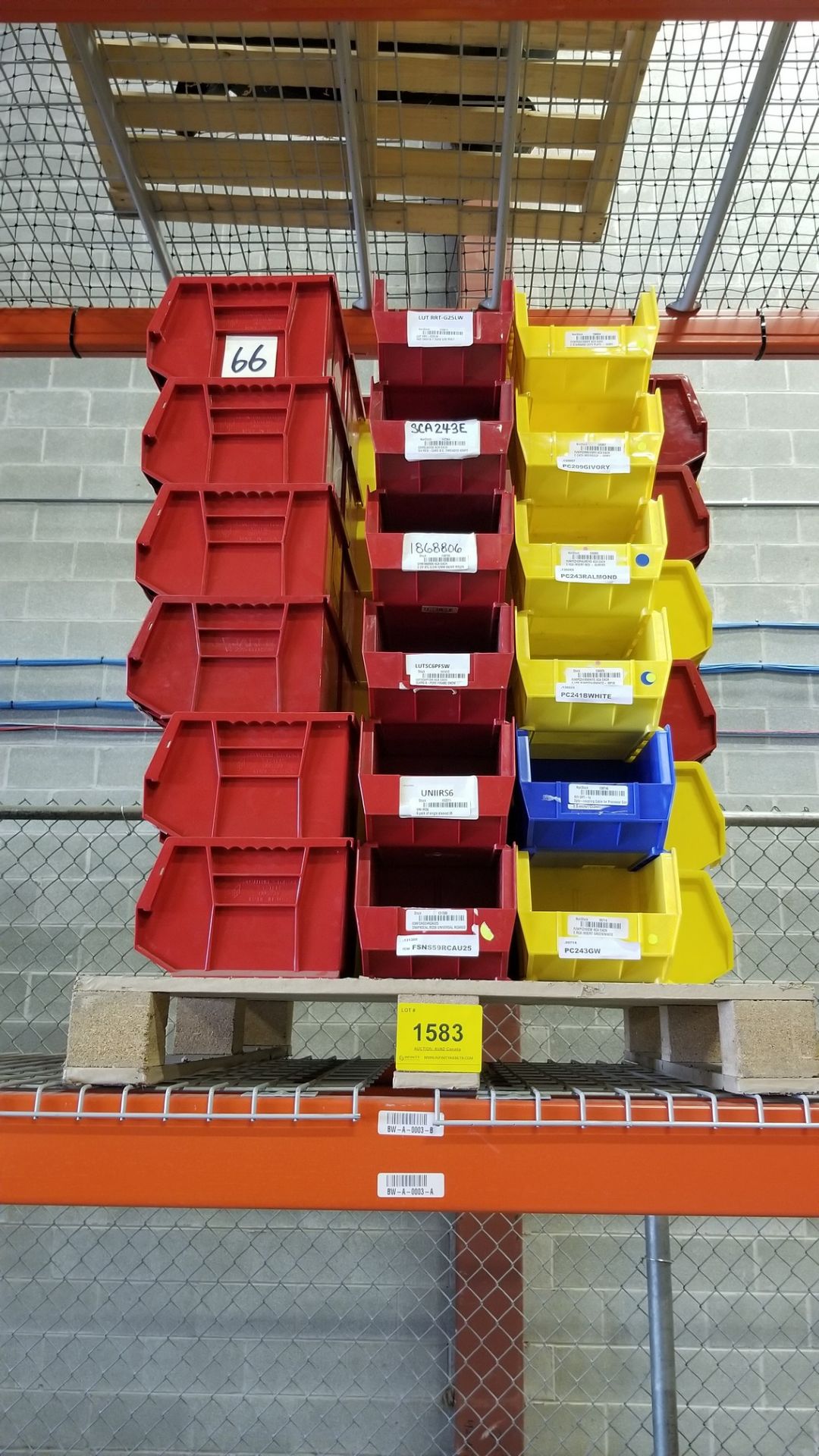 LOT - (66) STACKABLE BINS