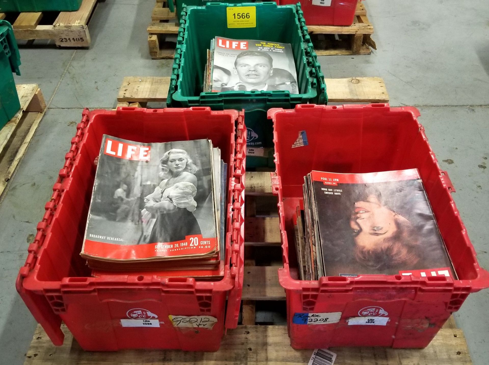 VINTAGE TIME MAGAZINES - APPROX 130 ISSUES - YEARS INDICATED IN PHOTOS - 1948, 1954, 1959