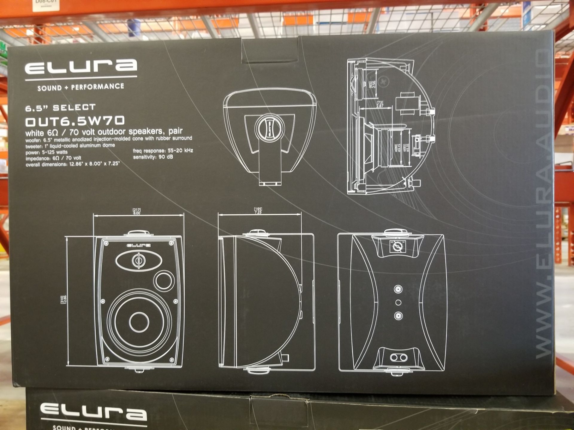 ELURA, OUT6.5W70 OUTDOOR SPEAKERS, PAIR - (BNIB) MSRP $479 USD - Image 2 of 3