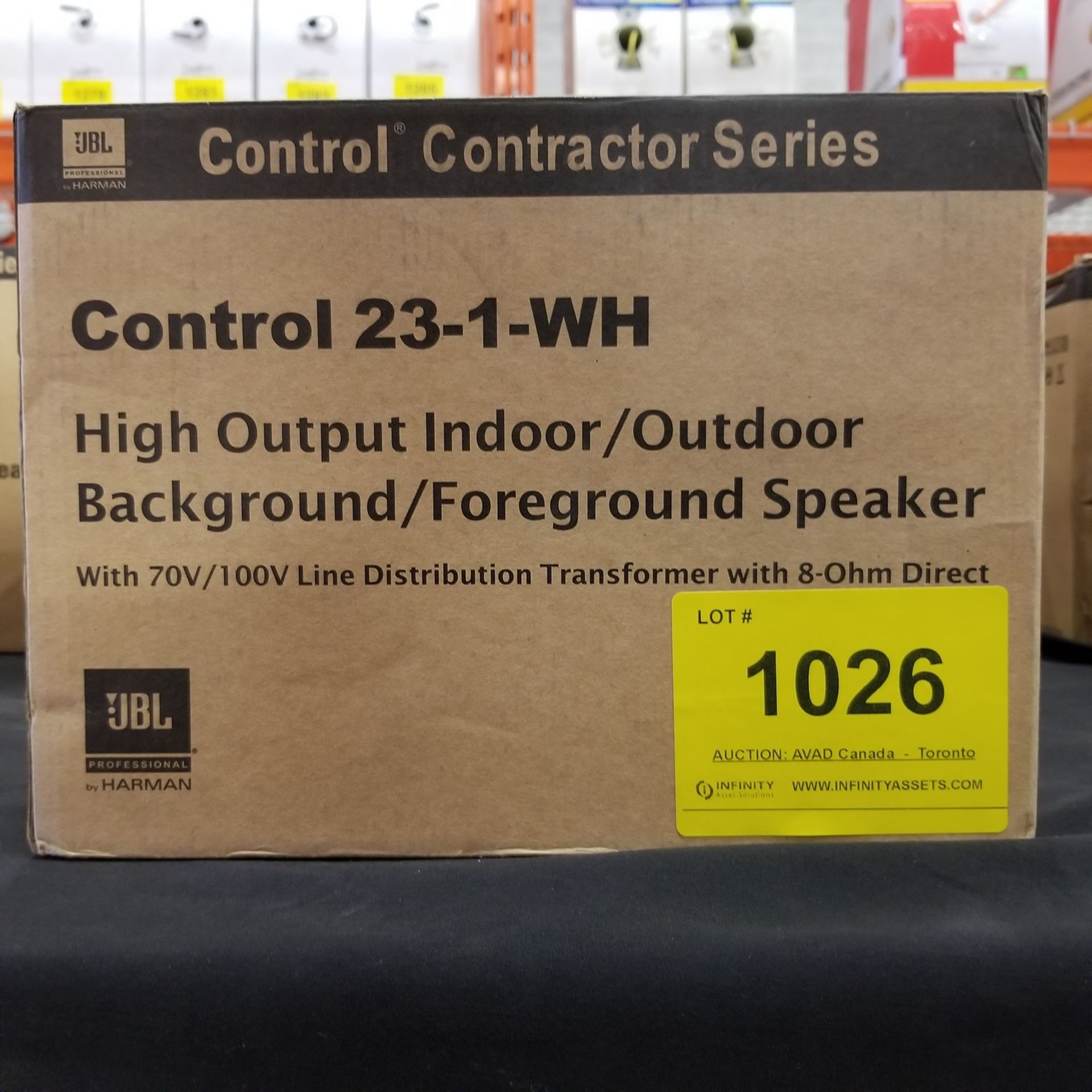 JBL, CONTROL 23-1-WH HIGH OUTPUT SPEAKER, PAIR - (BNIB) MSRP $235 USD