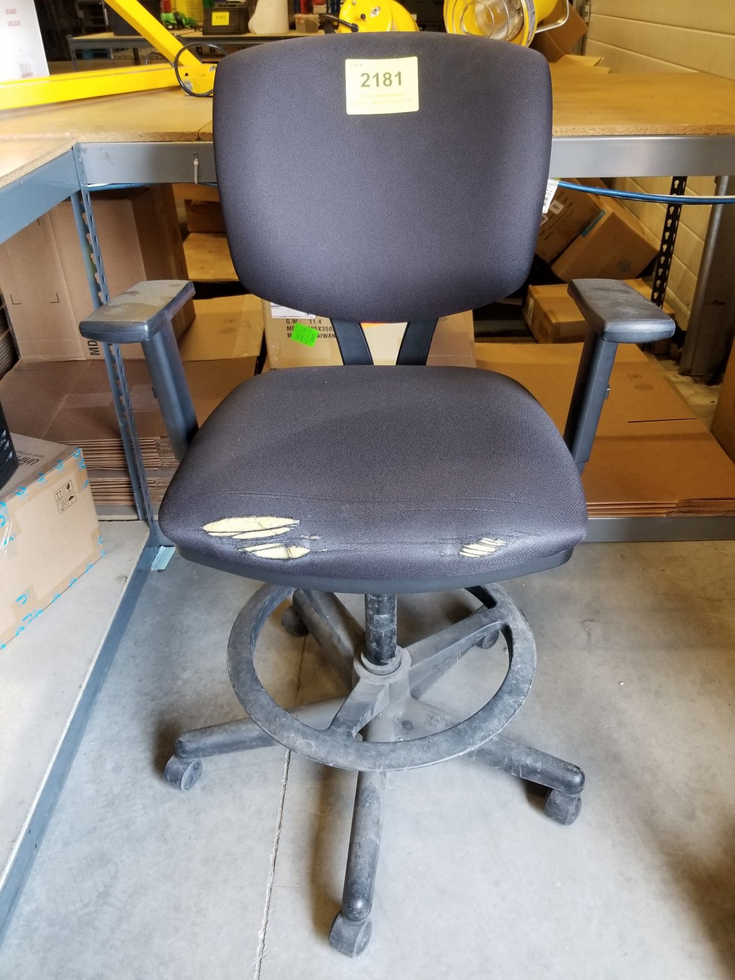 STOOL ARM CHAIR ON CASTORS