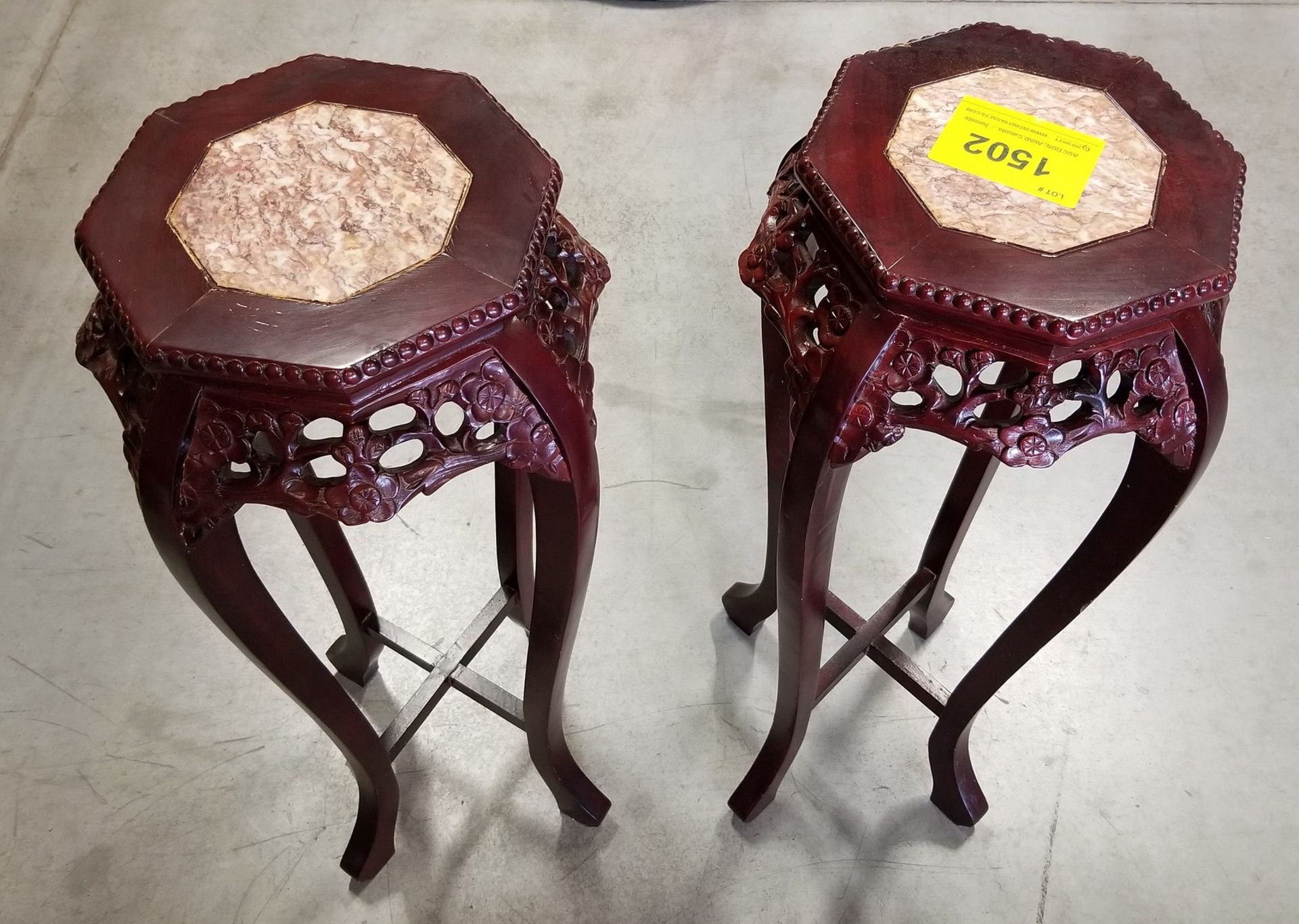 PAIR OF DECORATIVE SIDE TABLES - Image 2 of 3