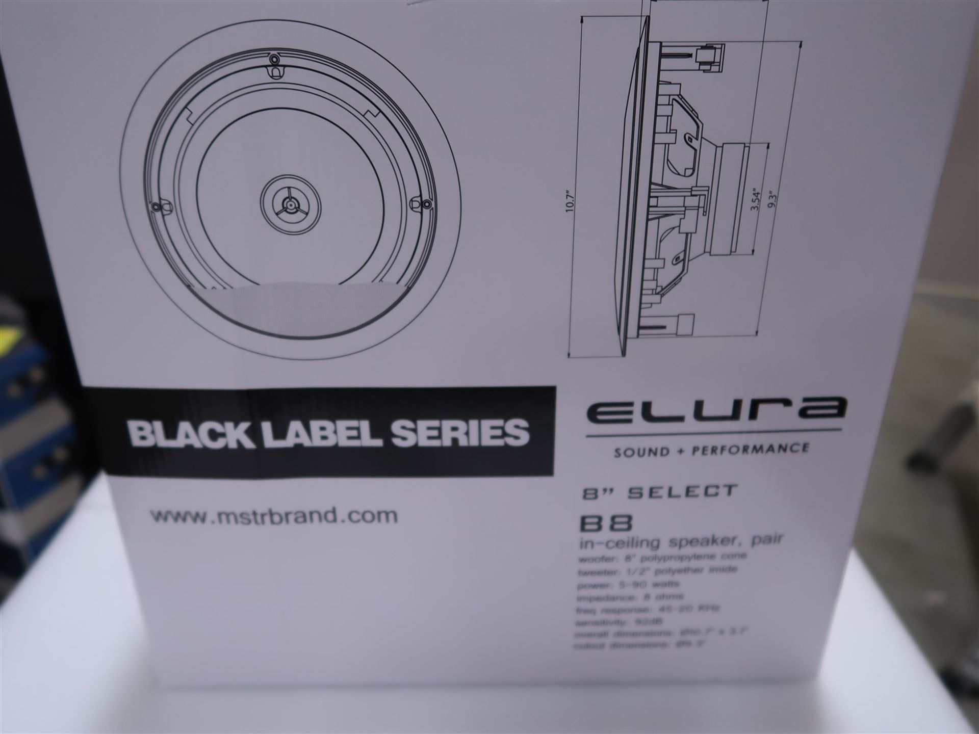 ELURA B8, 8 IN. SELECT IN CEILING SPEAKER, PAIR, (BNIB) MSRP $375 - Image 3 of 3