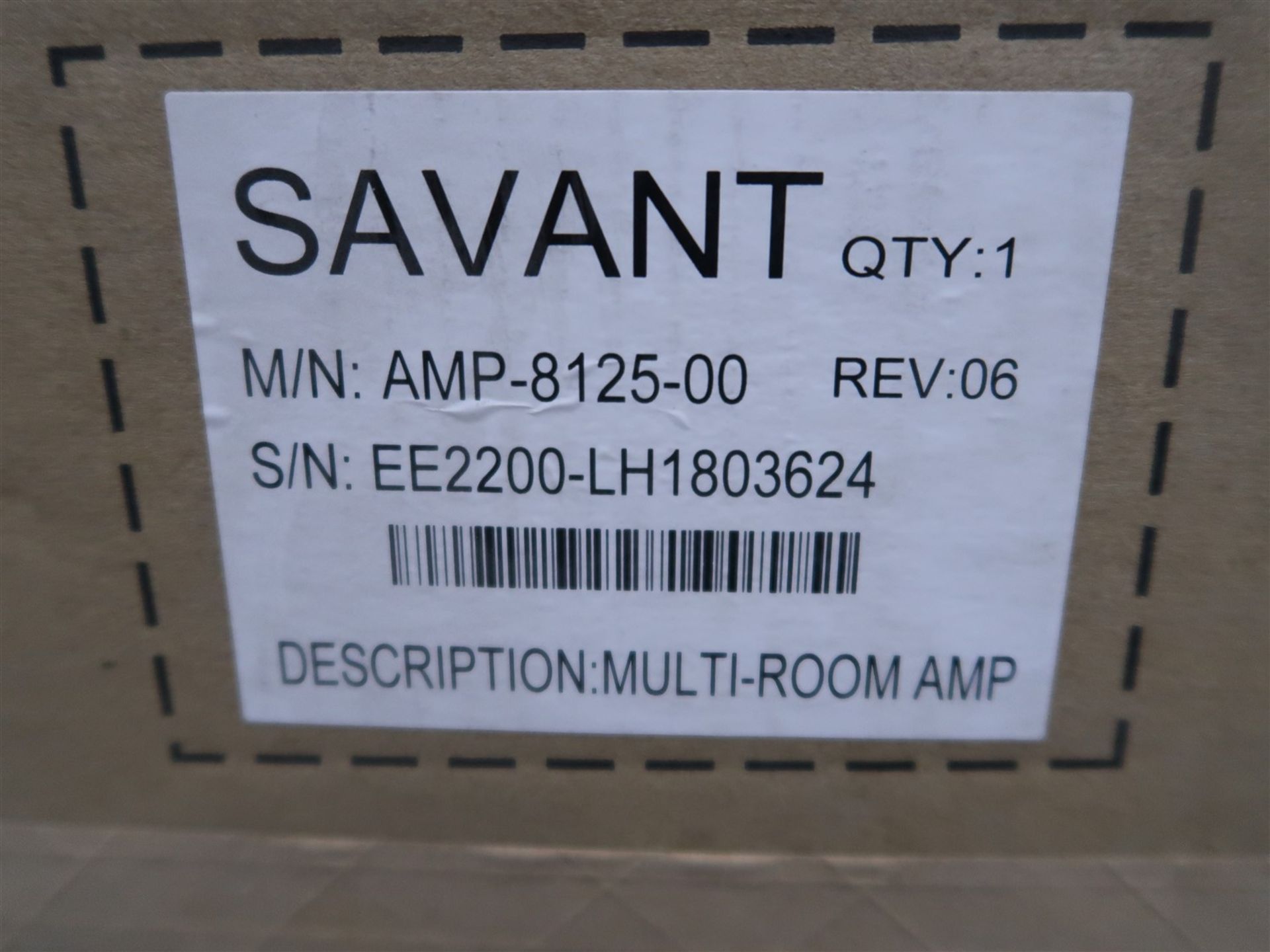 SAVANT MULTI ROOM AMPLIFIER MOD. AMP-8125 - Image 2 of 4