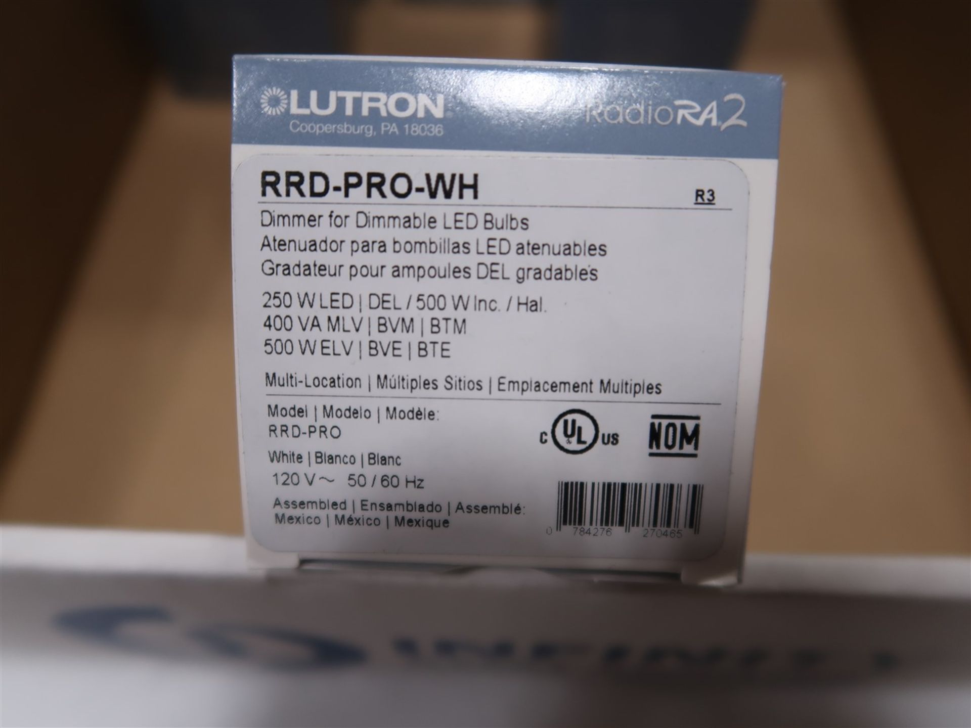 LUTRON RADIO RA2 DIMMER SWITCH RRD-PRO-WH - Image 2 of 2