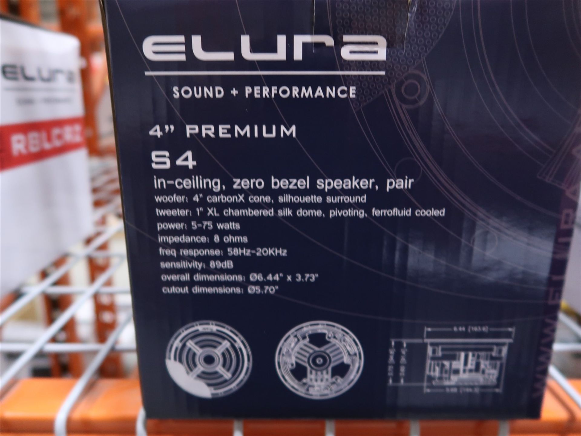 ELURA S4, 4 IN. PREMIUM IN-CEILING, ZERO BEZEL SPEAKER PAIR, (BNIB) MSRP $725 - Image 2 of 2