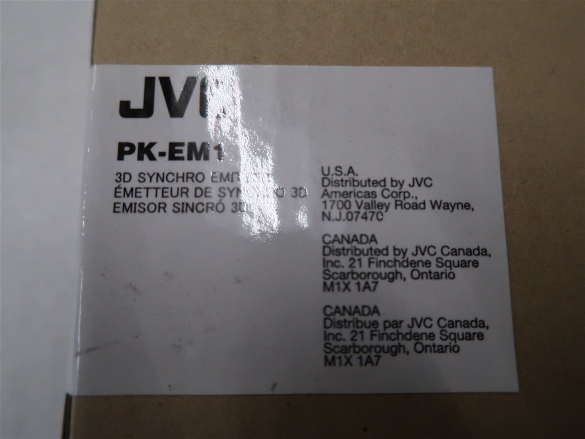 JVC 3D SYNCHRO EMITTER PK-EMI FOR PROJECTORS, (BNIB) - Image 2 of 2