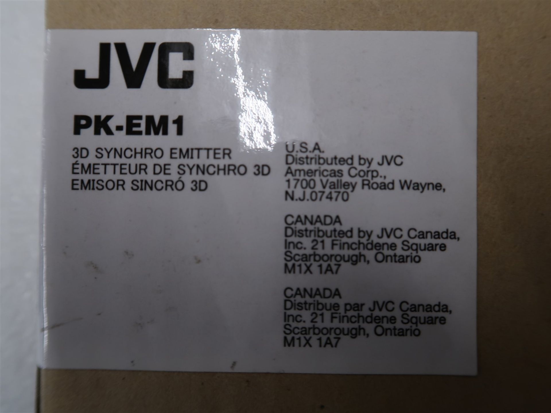 JVC 3D SYNCHRO EMITTER PK-EMI FOR PROJECTORS, (BNIB) - Image 2 of 2