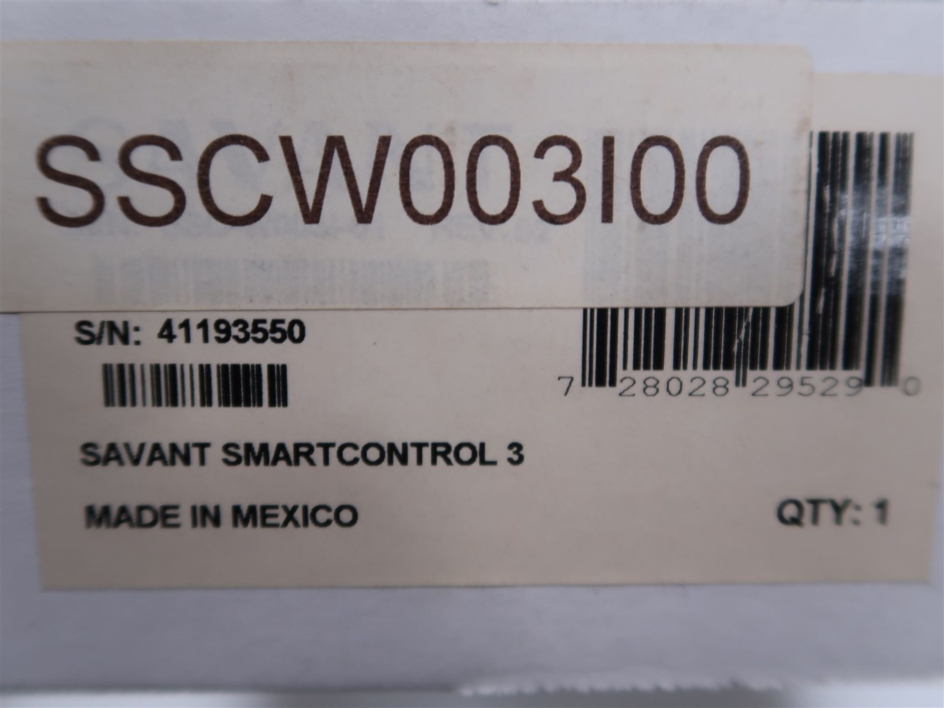 SAVANT SMART CONTROL 3 MODEL SSC-W0031-01 - Image 2 of 2