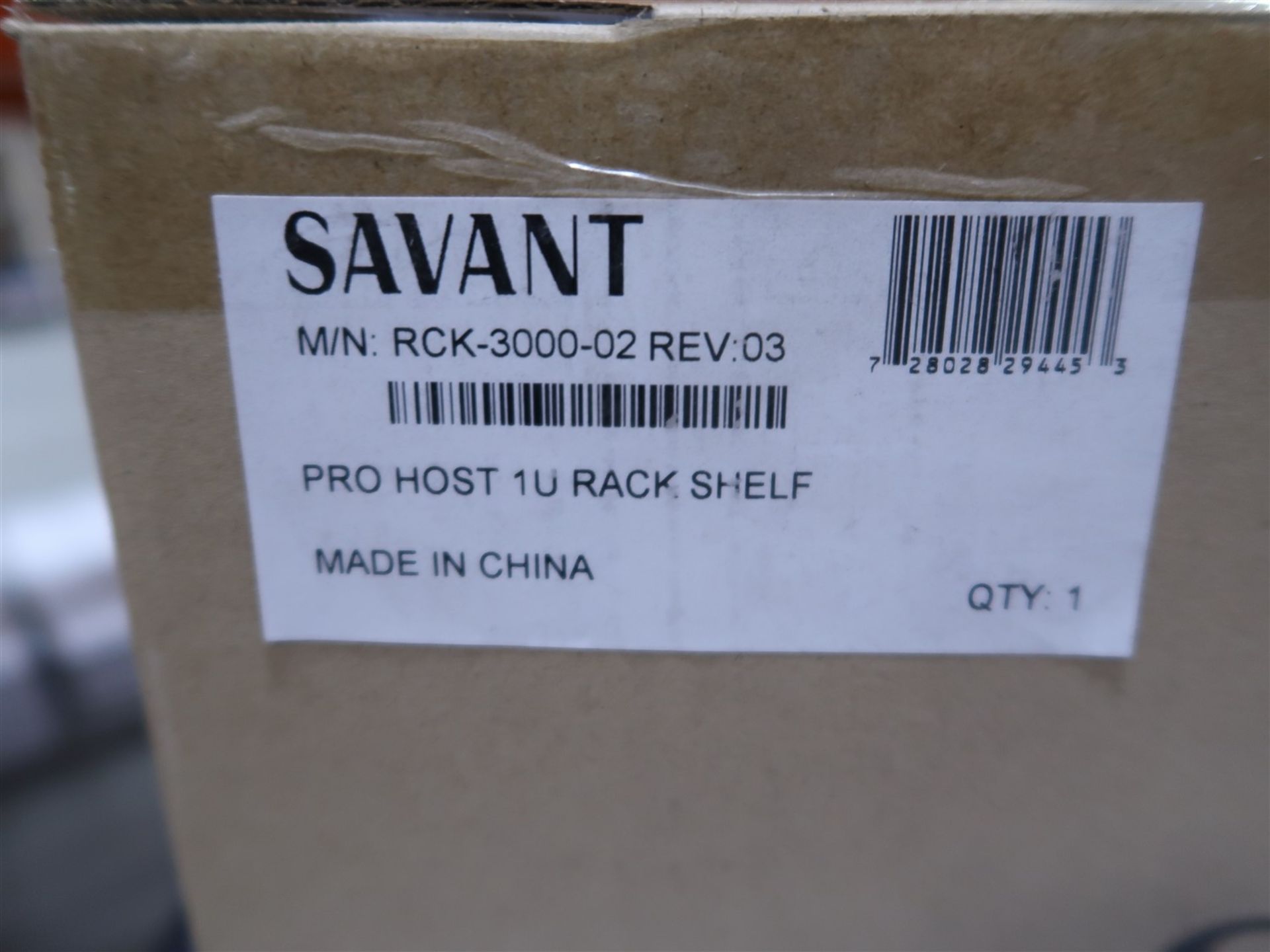 SAVANT PRO HOST 1U RACK SHELF MOD. RCK-3000-02 (BNIB) - Image 2 of 2