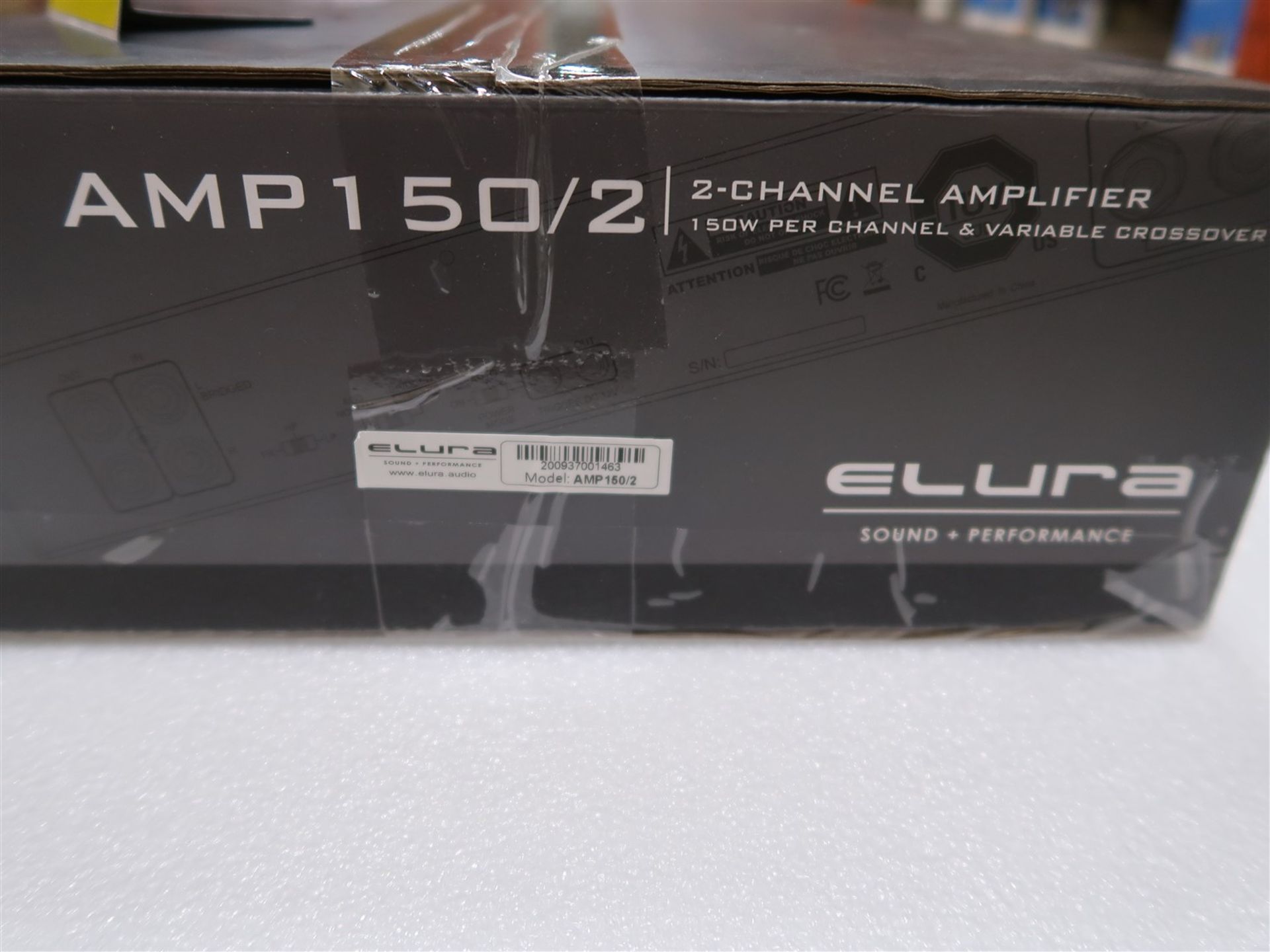 ELURA 2-CHANNEL AMPLIFIER, MOD. AMP150/2, 150W PER CHANNEL AND VARIABLE CROSSOVER, (BNIB) MSRP $720 - Image 2 of 2