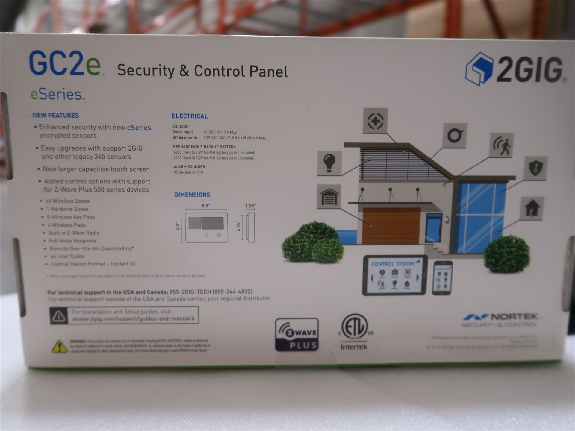 2 GIG GC2E-345 SECURITY CONTROL PANEL - Image 2 of 3