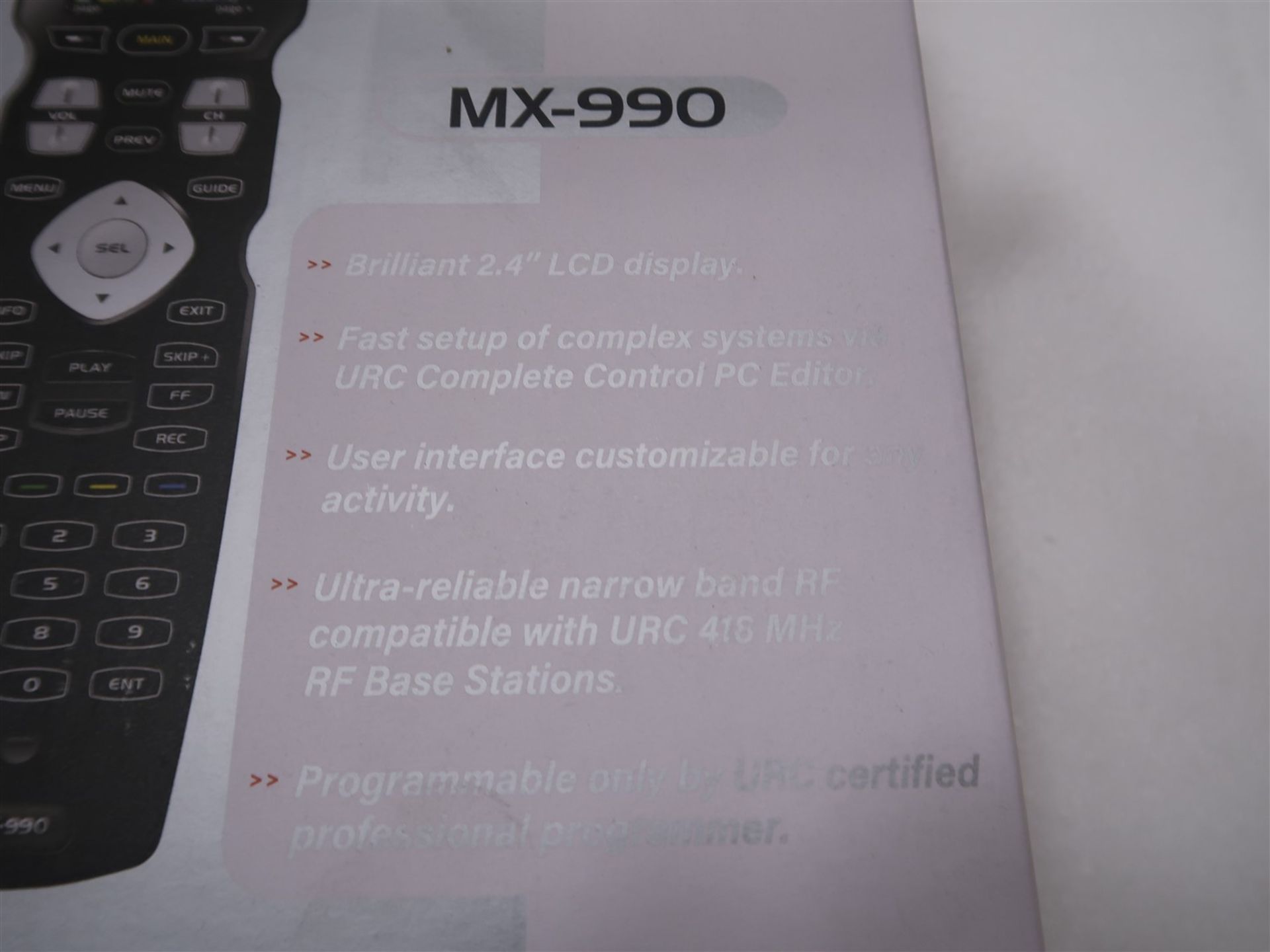 URC MX-990 REMOTE CONTROL, (BNIB) - Image 2 of 2