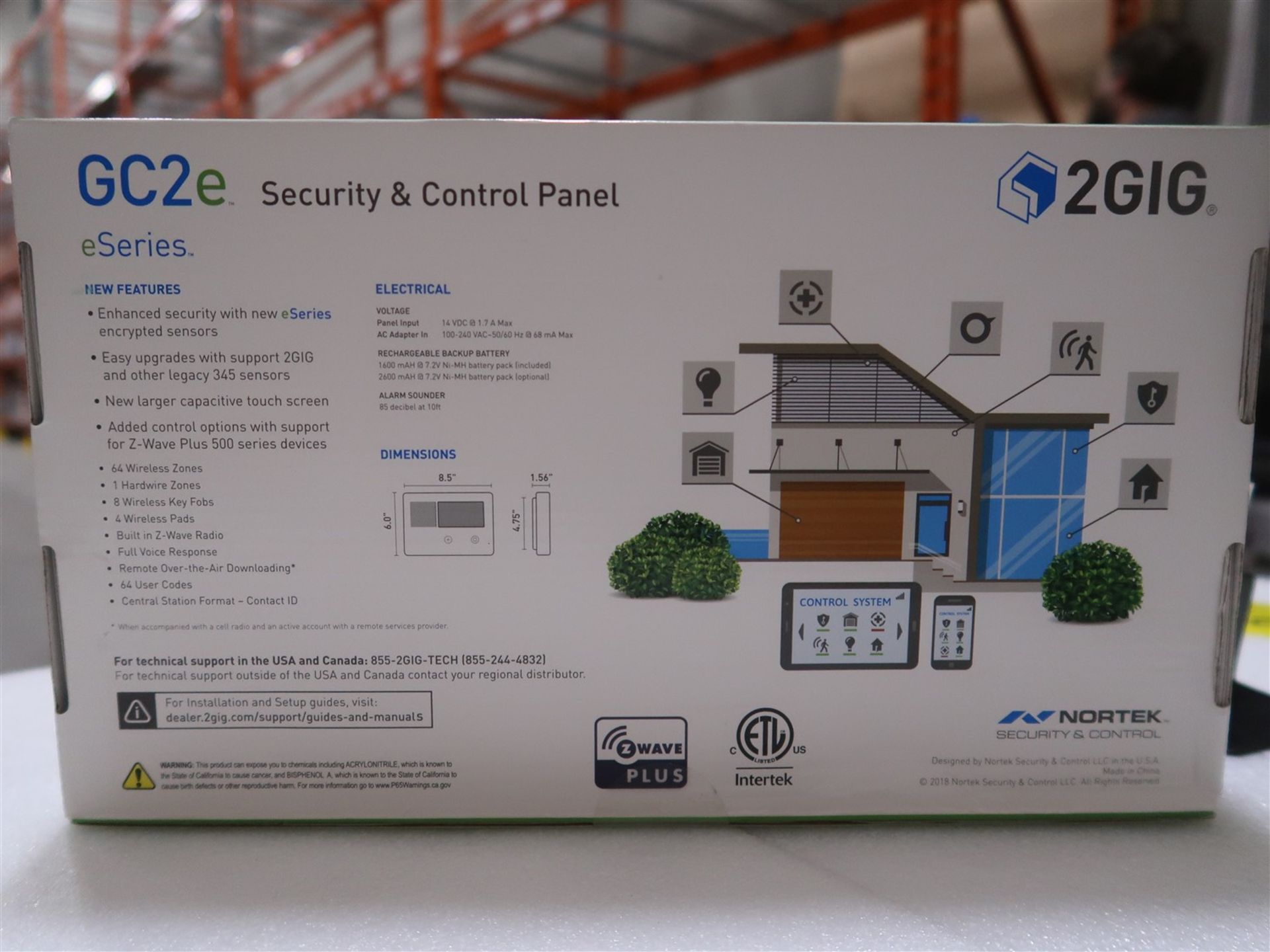 2 GIG GC2E-345 SECURITY CONTROL PANEL - Image 2 of 3