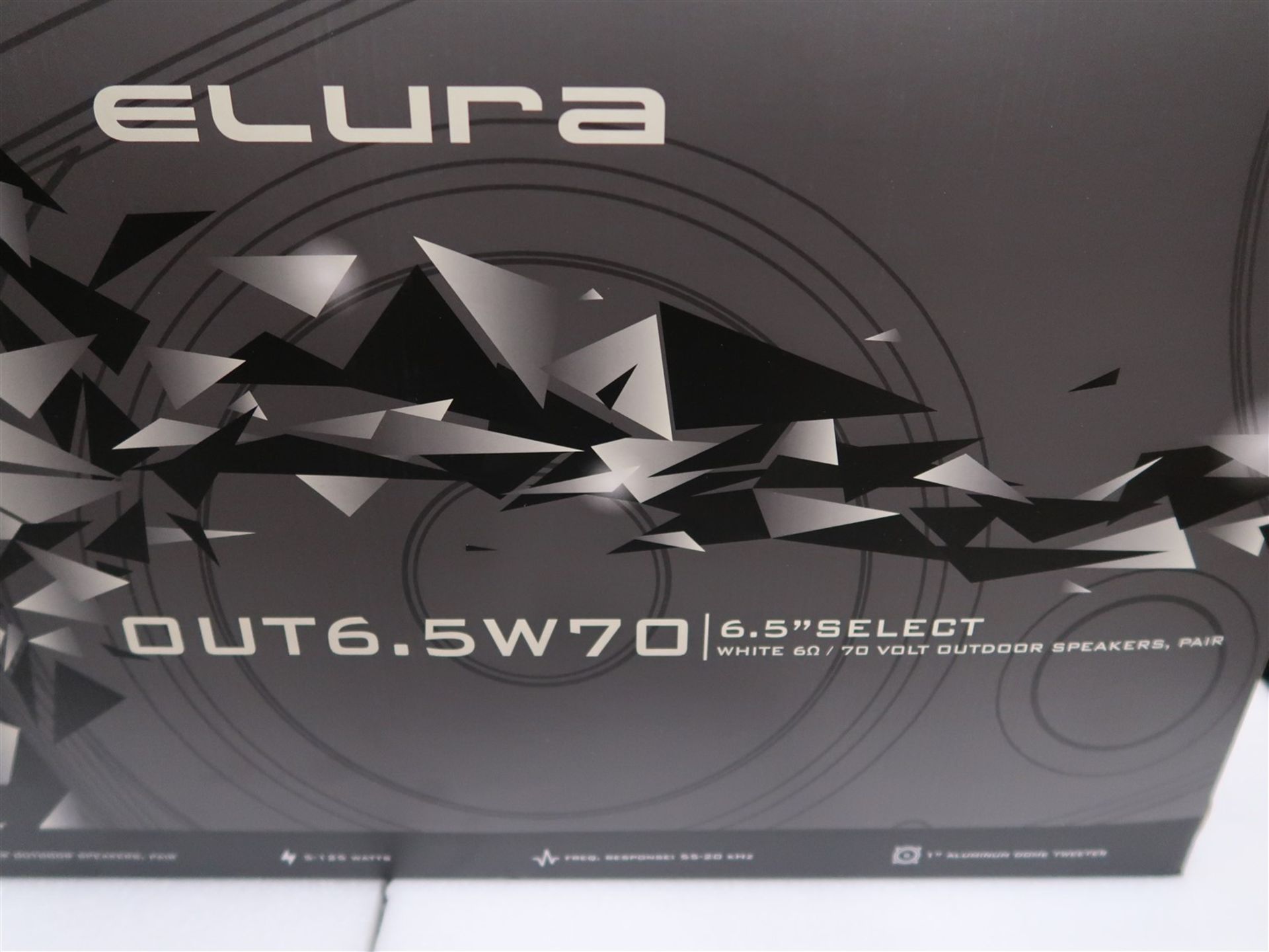 ELURA OUT 6.5B70, 6.5 IN. SELECT, BLACK 6/70 VOLT OUTDOOR SPEAKERS PAIR, (BNIB) - Image 2 of 3