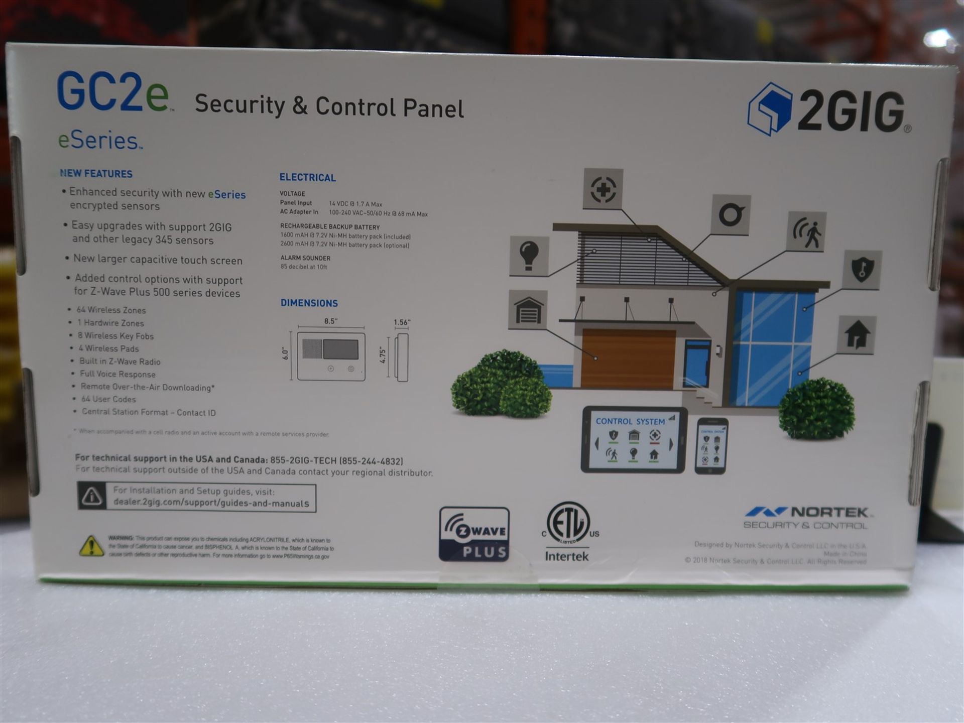 2 GIG GC2E-345 SECURITY CONTROL PANEL - Image 2 of 2