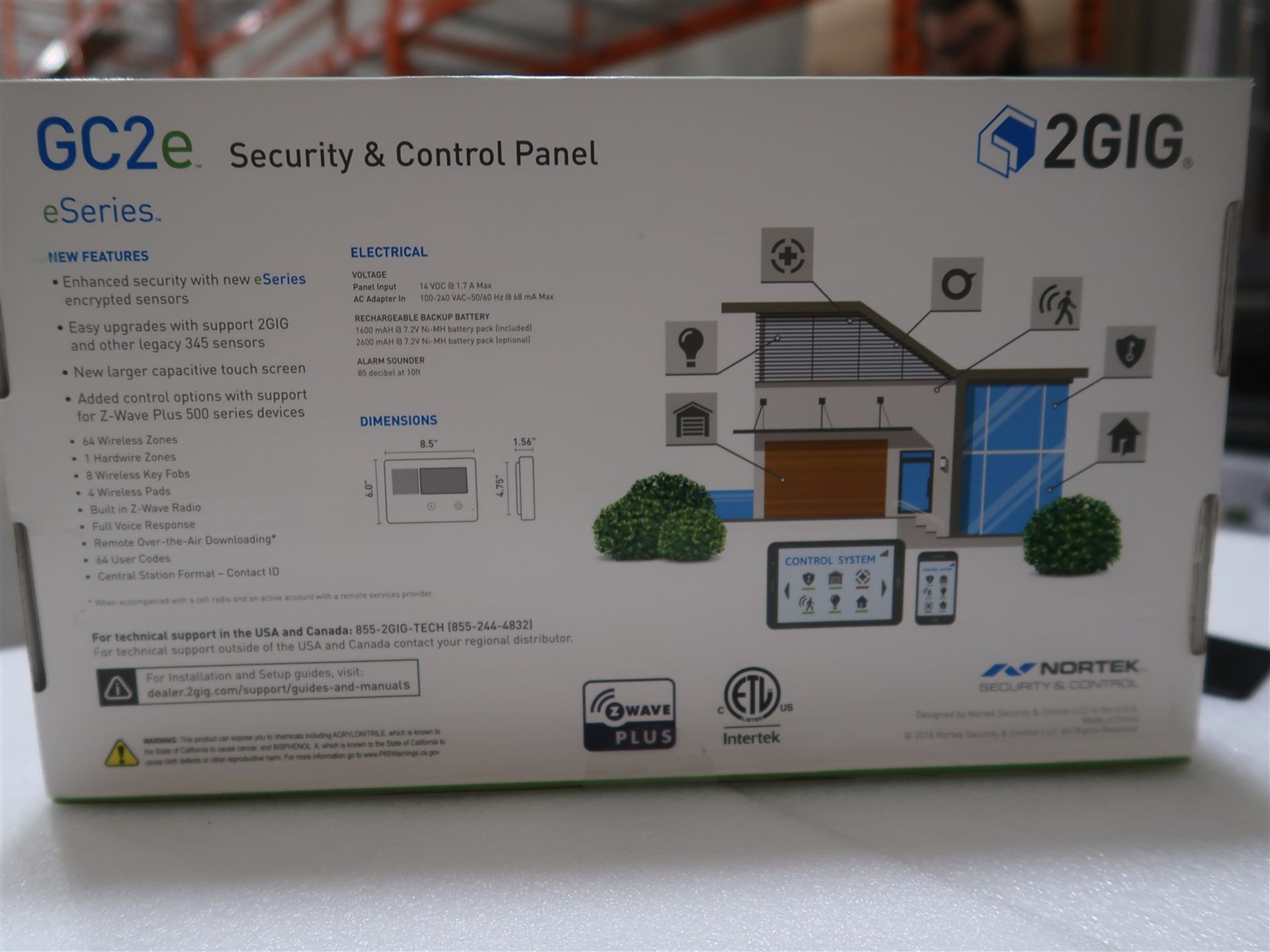 2 GIG GC2E-345 SECURITY CONTROL PANEL - Image 2 of 3