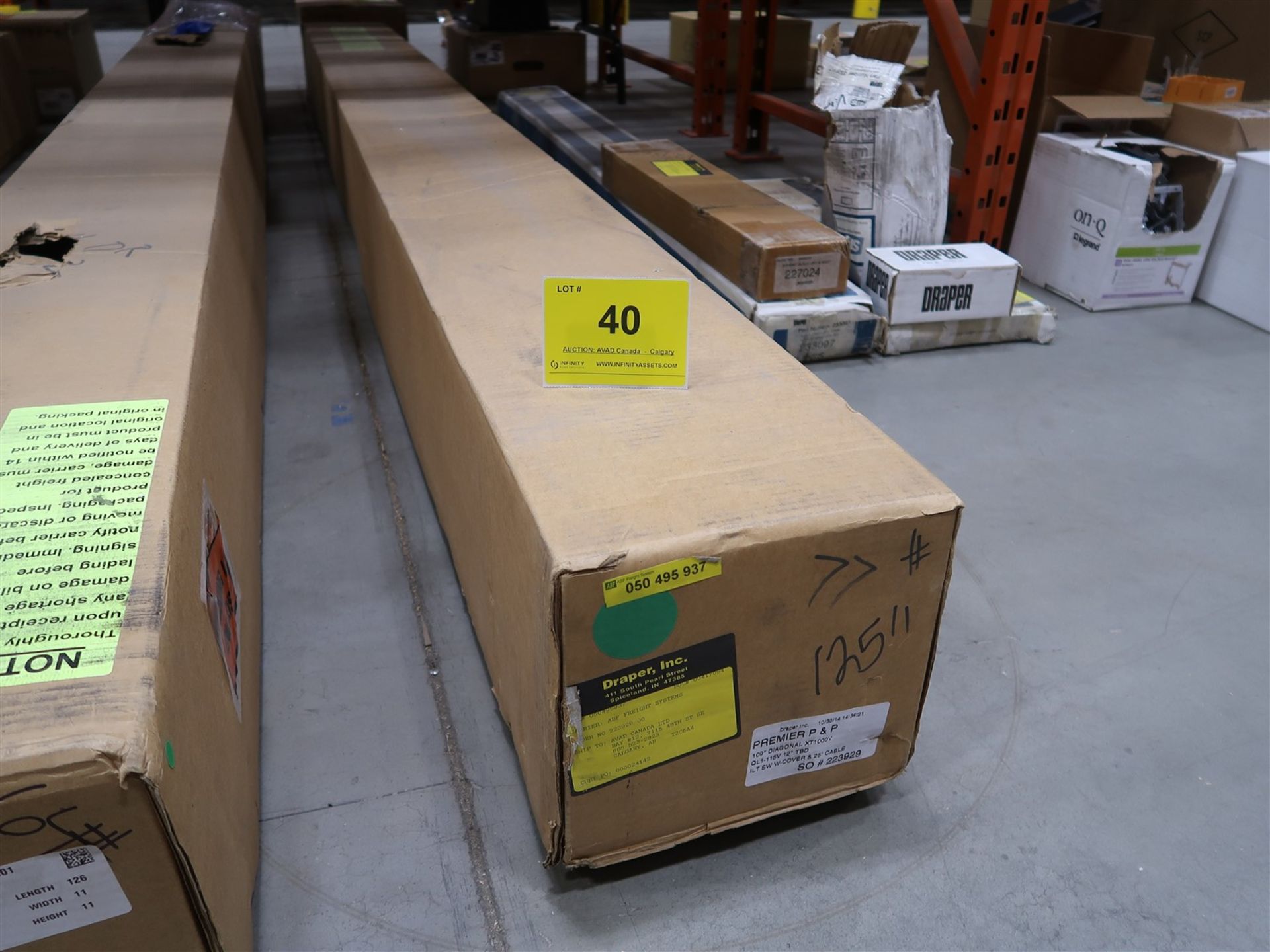 DRAPER PROJECTION SCREEN, 109 IN. DIAG. XT1000V (BNIB) MSRP $2000