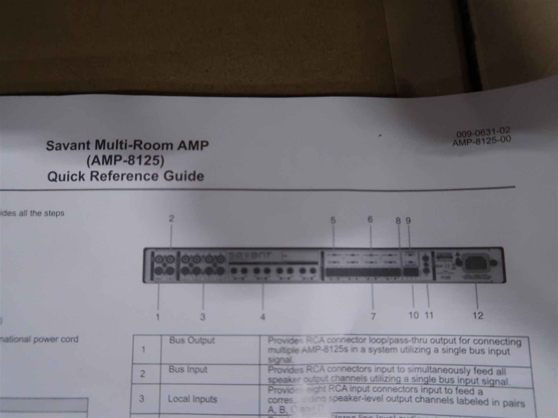 SAVANT MULTI ROOM AMPLIFIER MOD. AMP-8125 - Image 3 of 4