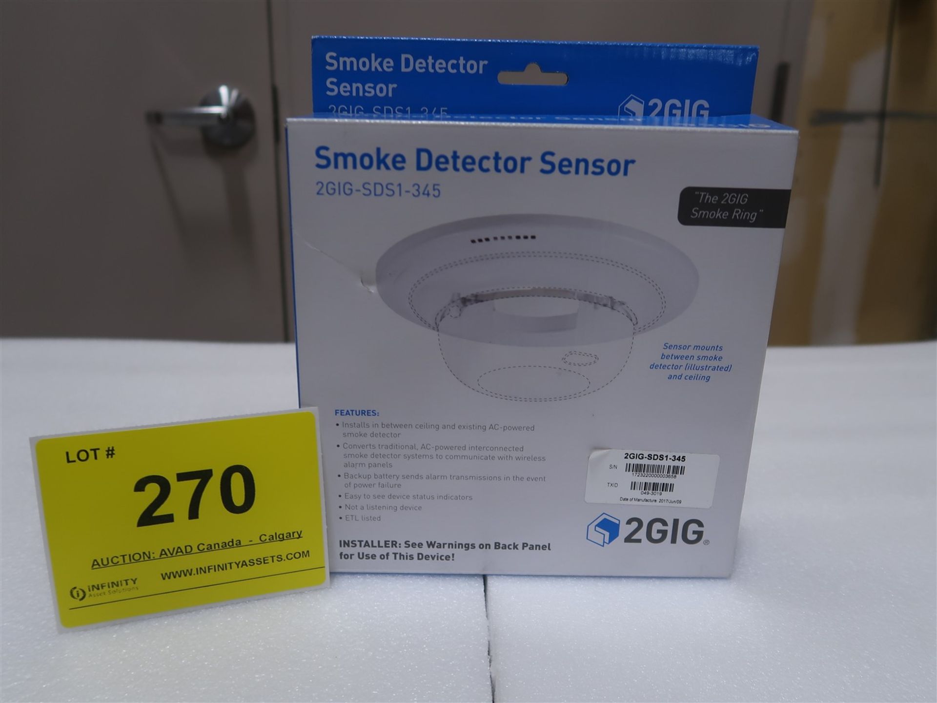 2 GIG SMOKE DETECTOR SENSOR SDS1-345 (BNIB)