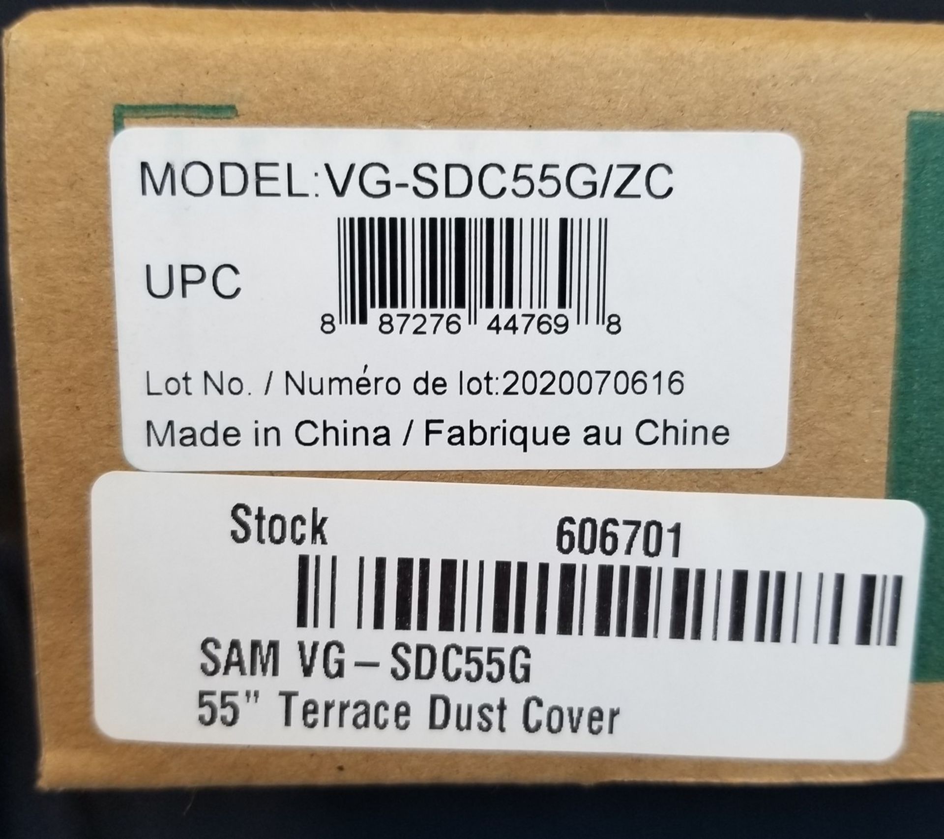 SAMSUNG, THE TERRACE DUST COVER 55", MODEL: VG-SDC55G/ZC - (BNIB) MSRP $209 (LOCATED IN MISSISSAUGA, - Image 2 of 2