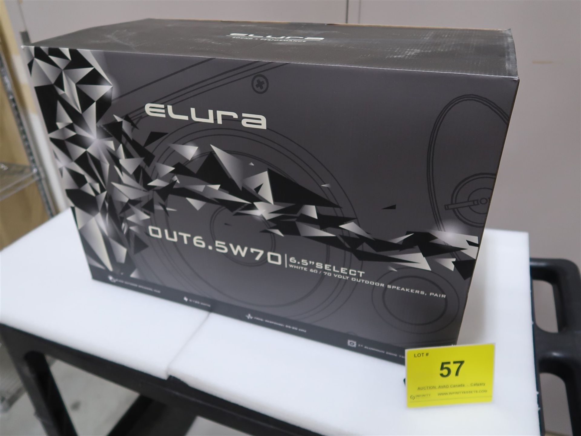 ELURA OUT 6.5B70, 6.5 IN. SELECT, BLACK 6/70 VOLT OUTDOOR SPEAKERS PAIR, (BNIB)