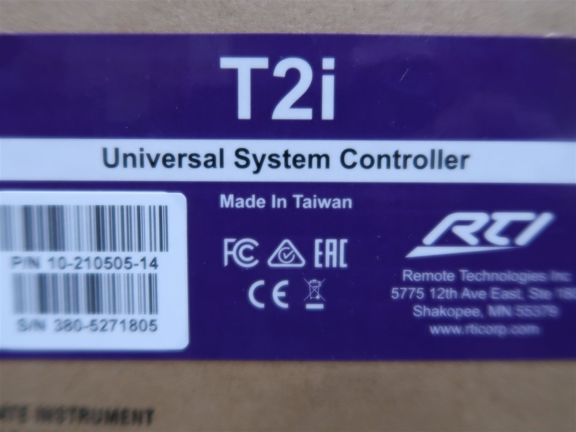 RTI T2I UNIVERSAL SYSTEM CONTROLLER, (BNIB) - Image 2 of 2
