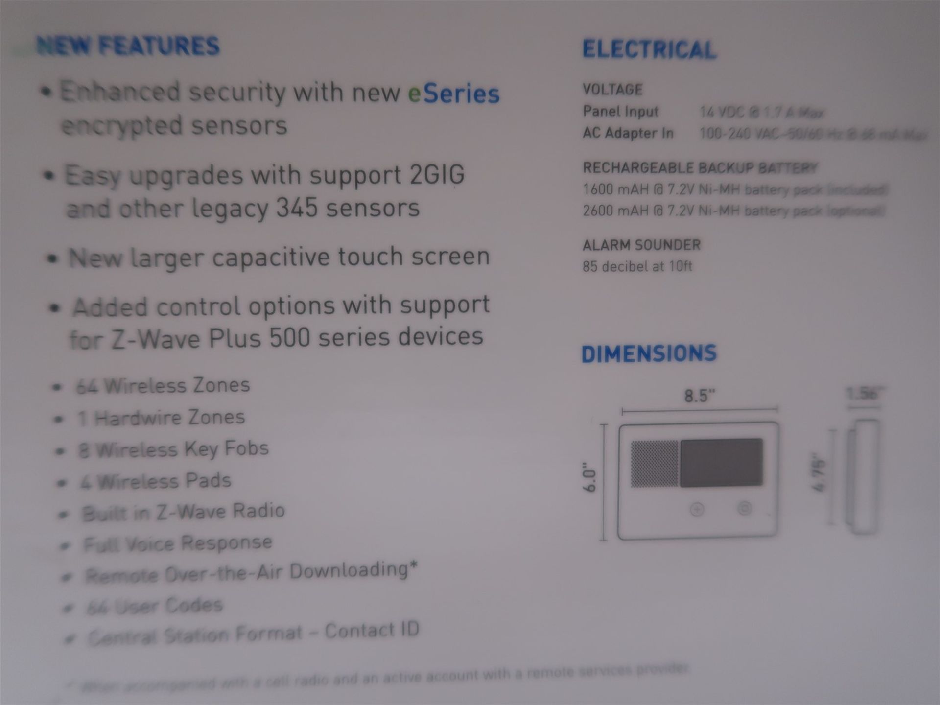 2 GIG GC2E-345 SECURITY CONTROL PANEL - Image 3 of 3