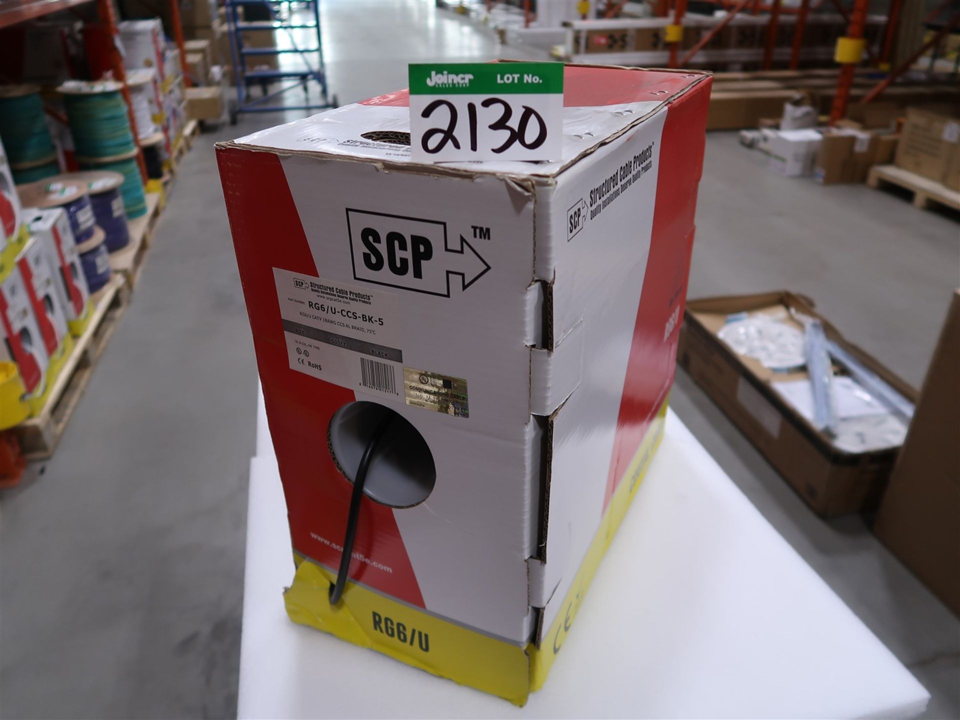 BOX OF SCP RG6/U-CCS-BK-5 18 AWG, AL-BRAID 75C 500 FT. BLACK