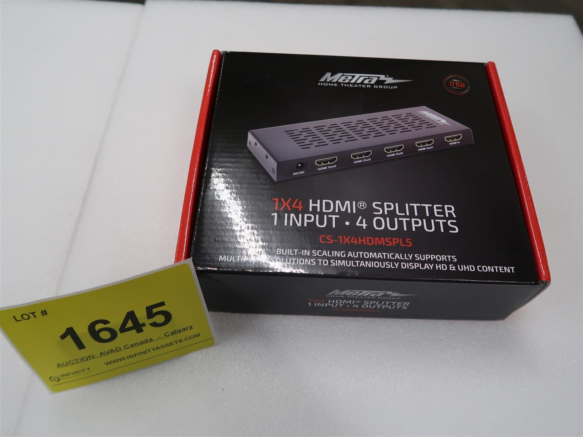 METRA 1X4 HDMI SPLITTER, 1 INPUT 4 OUTPUT CS-1X4 HDMSPL5, (BNIB)