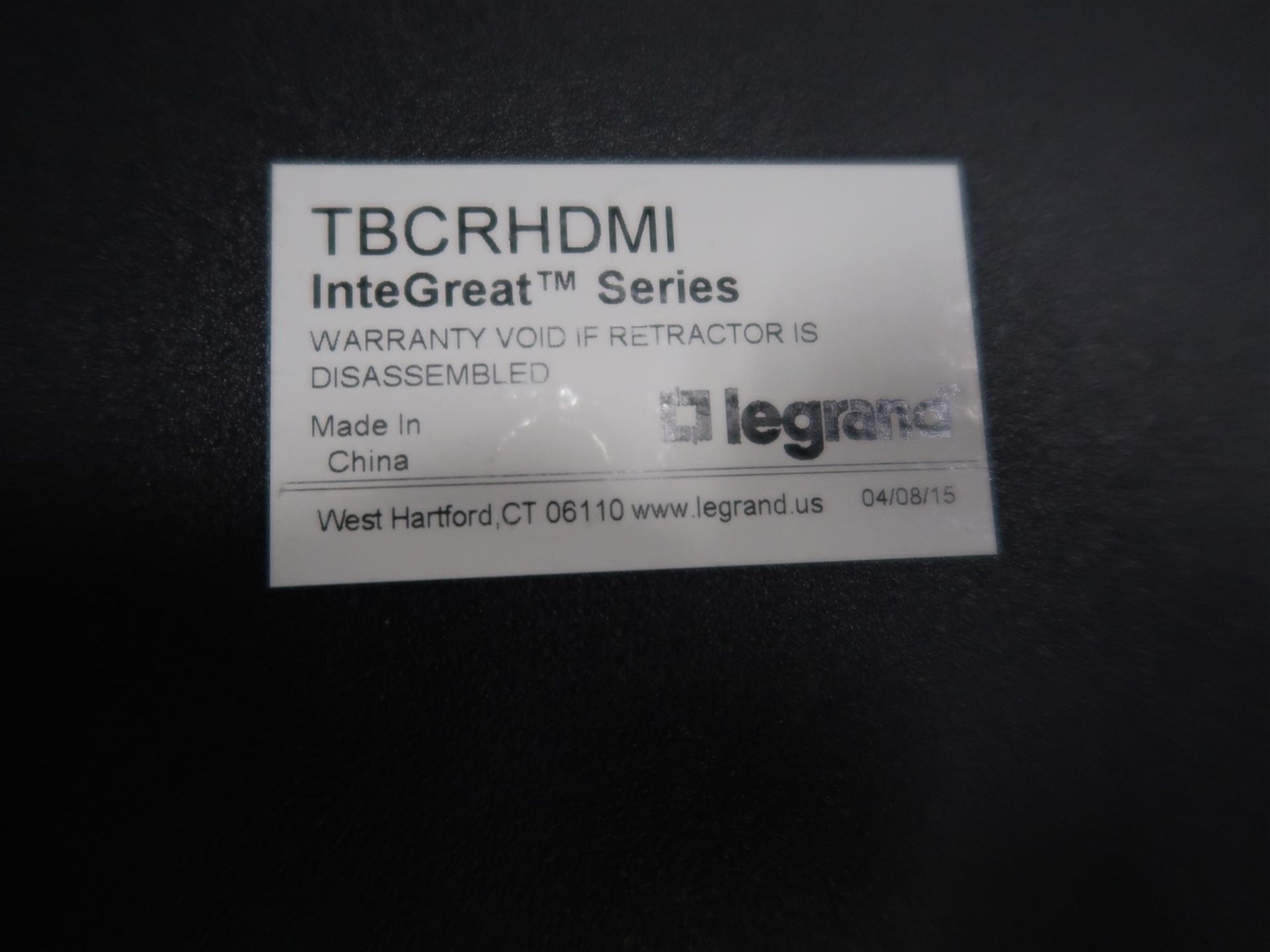 LEGRAND TBCRHDMI RETRACTOR CASSETTE - Image 2 of 2