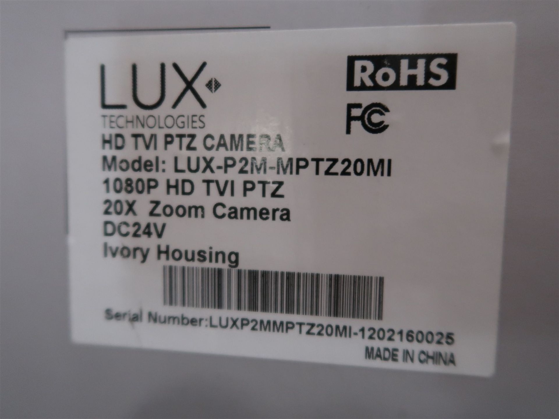 LUX HD TVI PTZ OUTDOOR CAMERA MOD. LUX-P2M-MPTZ20MI (BNIB) - Image 2 of 2