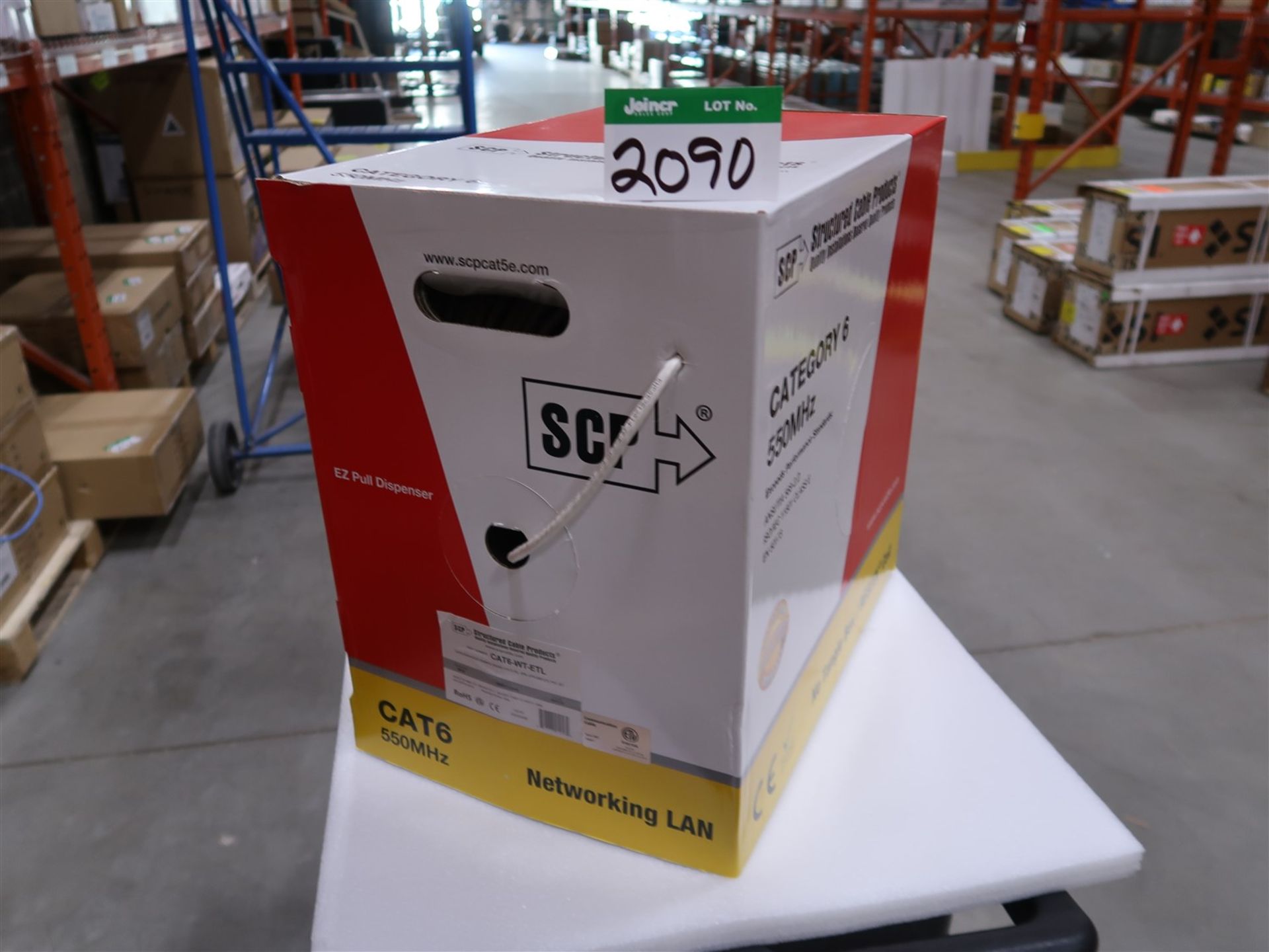 BOX OF SCP CAT 6-WT-ETL ENHANCED 550 MHZ 23 AWG SOLID BC, 4PR, UTP, CMR ETL PVC JKT 1000 FT. WHITE