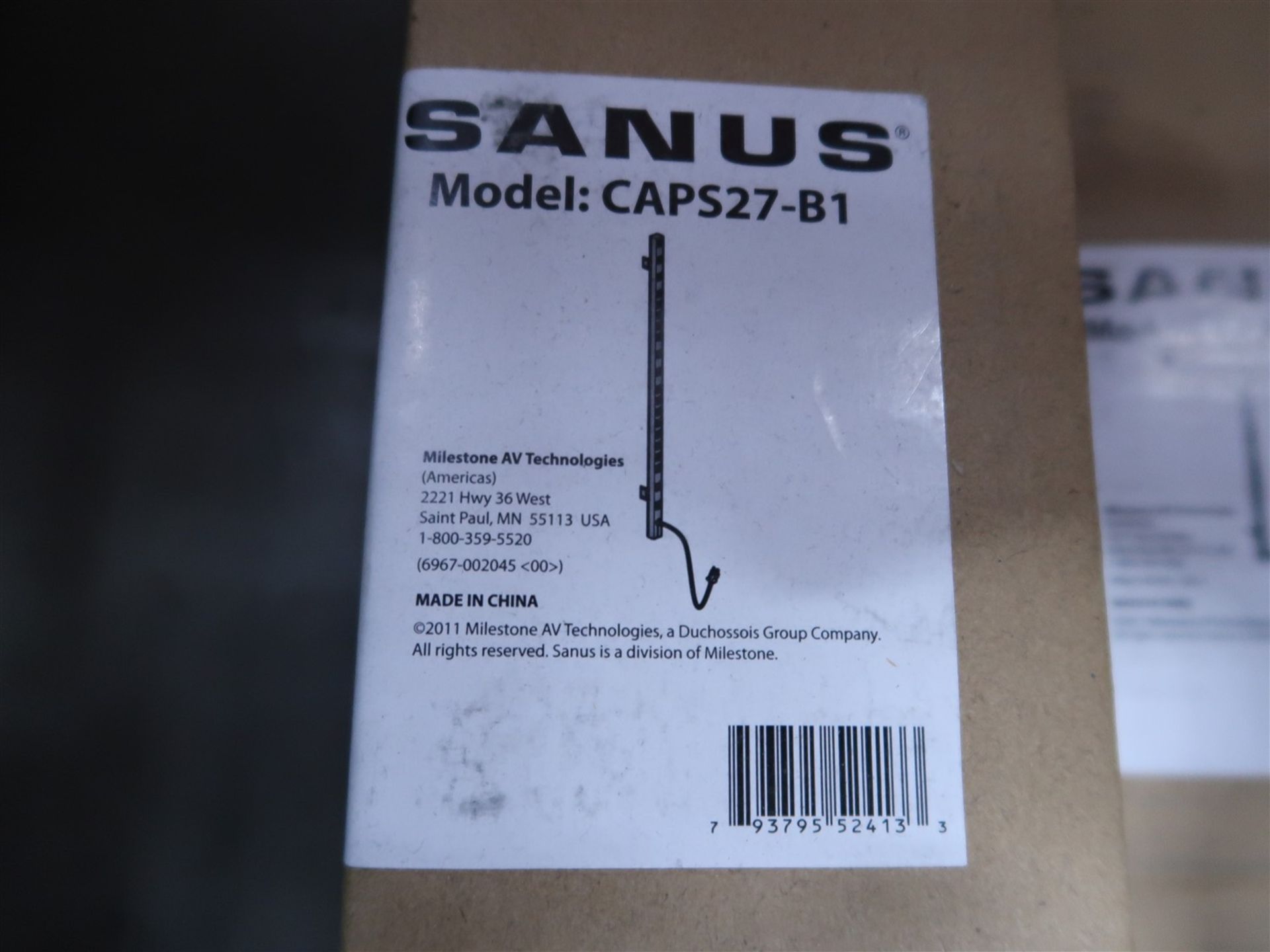 SANUS CAP527-B1 POWER BAR AND CAPS 12-B1 POWER BAR - Image 2 of 3