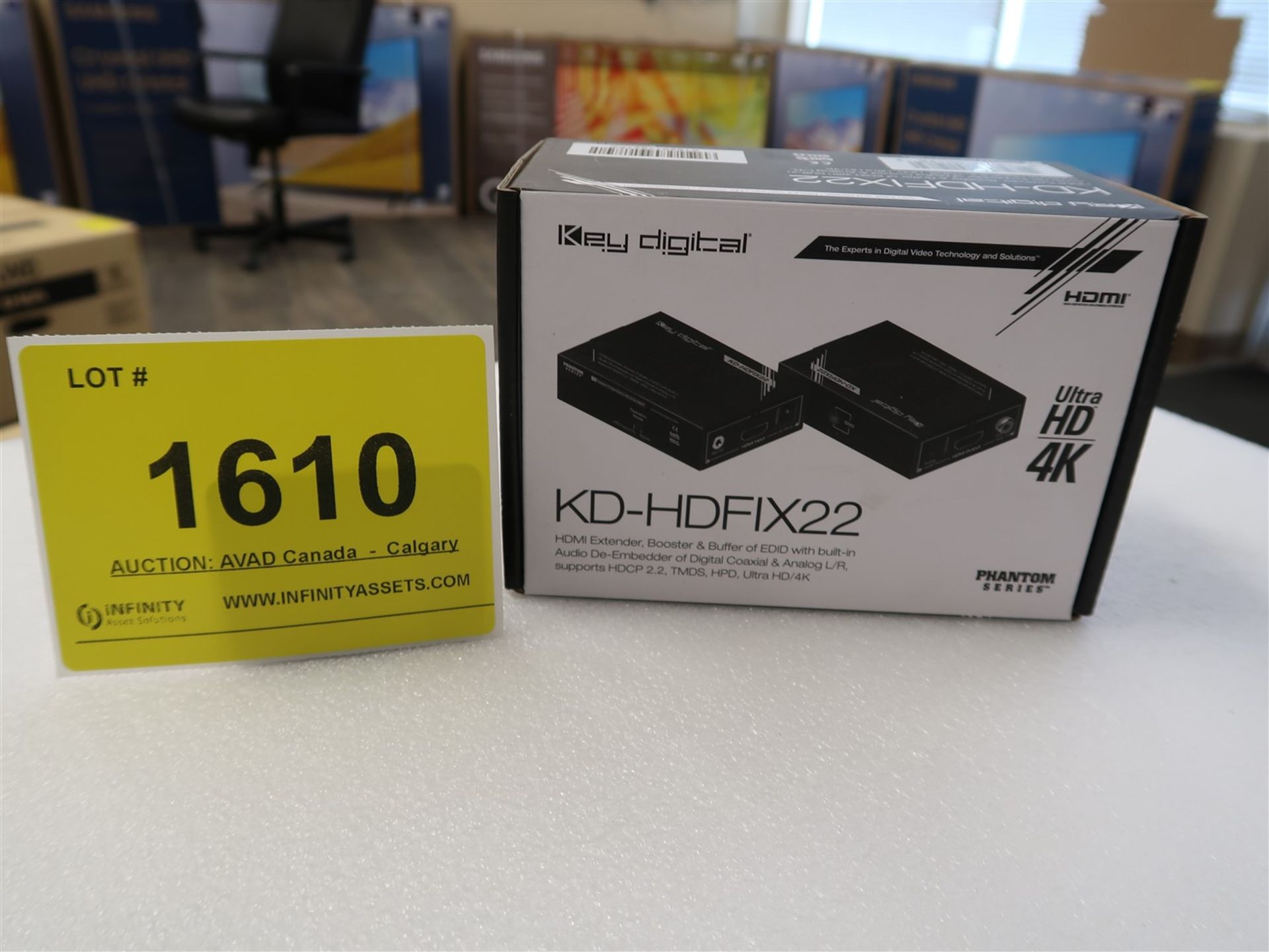 KEY DIGITAL KD-HDF1X22 HDMI EXTENDER, (BNIB)