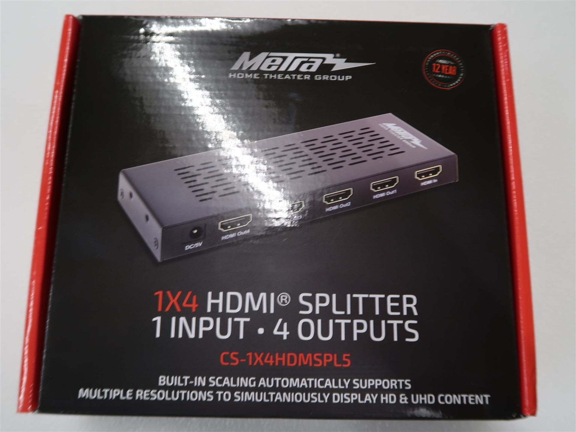 METRA 1X4 HDMI SPLITTER, 1 INPUT 4 OUTPUT CS-1X4 HDMSPL5, (BNIB) - Image 2 of 2