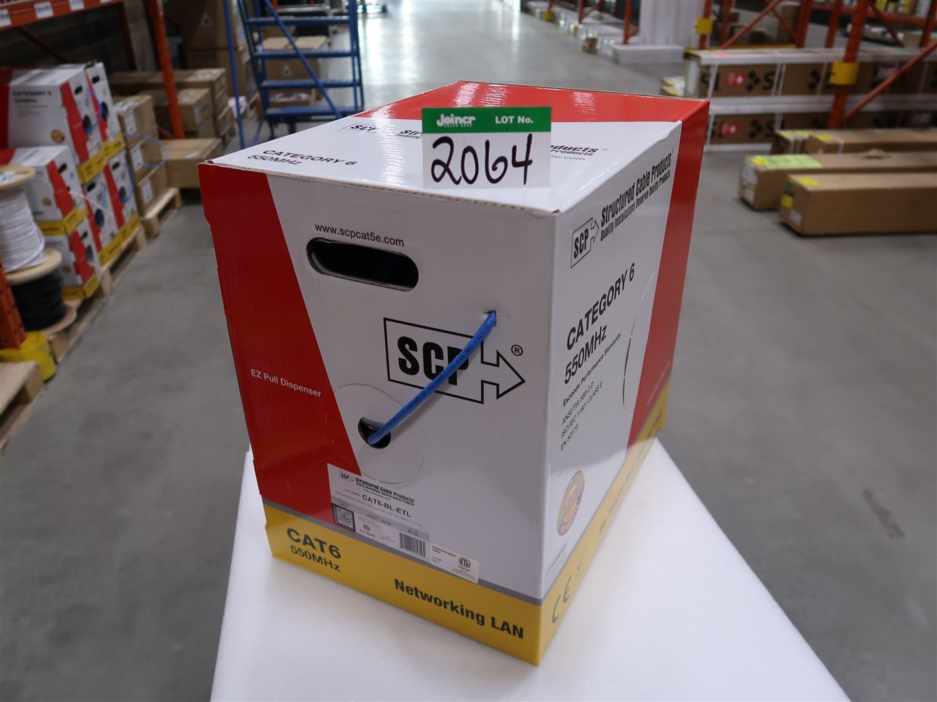 BOX OF SCP CAT 6-BK-ETL ENHANCED 550 MHZ 23 AWG SOLID BC, 4PR, UTP CMR ETL PVC JKT 1000 FT. BLACK