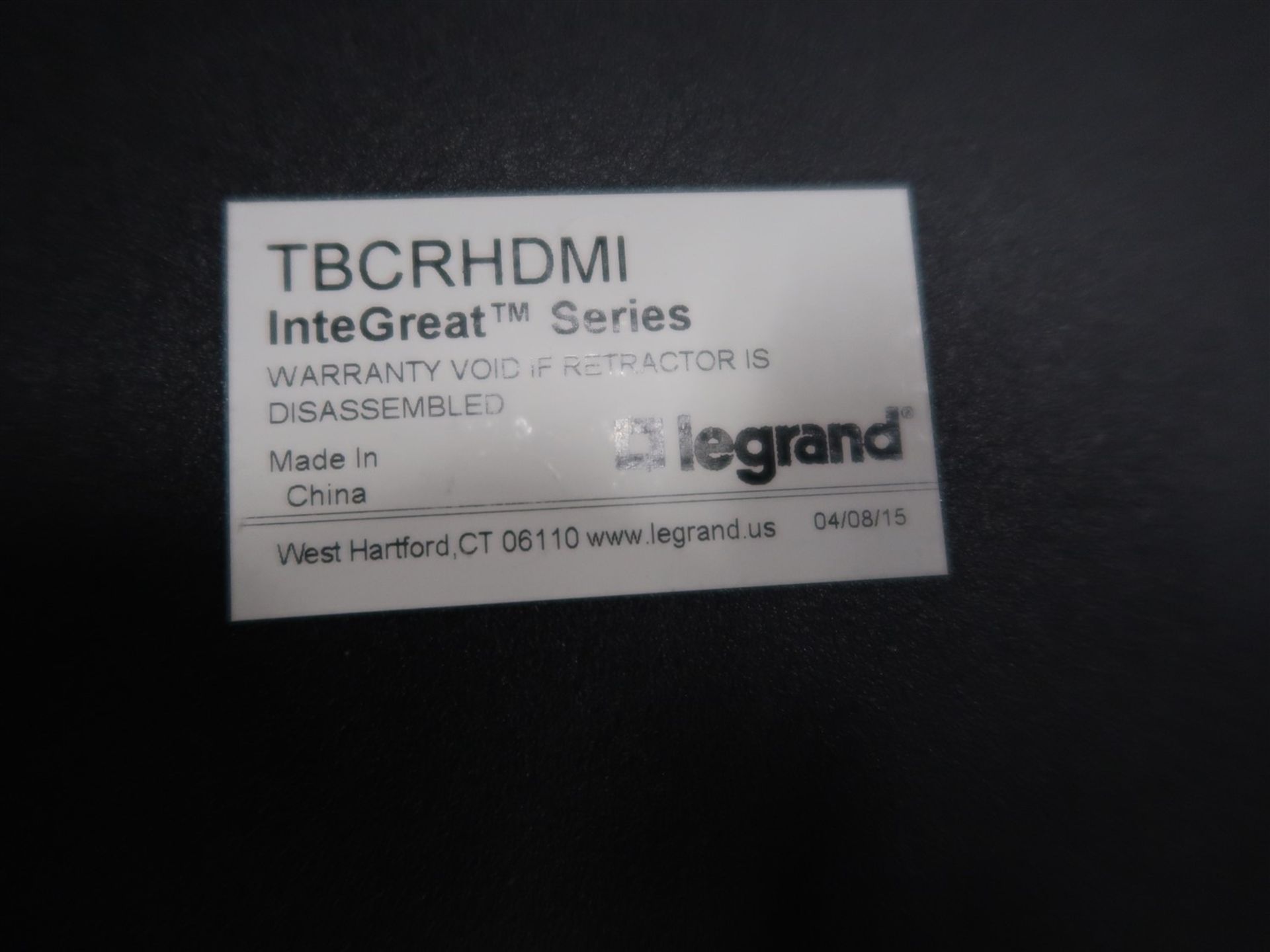 LEGRAND TBCRHDMI RETRACTOR CASSETTE - Image 2 of 2