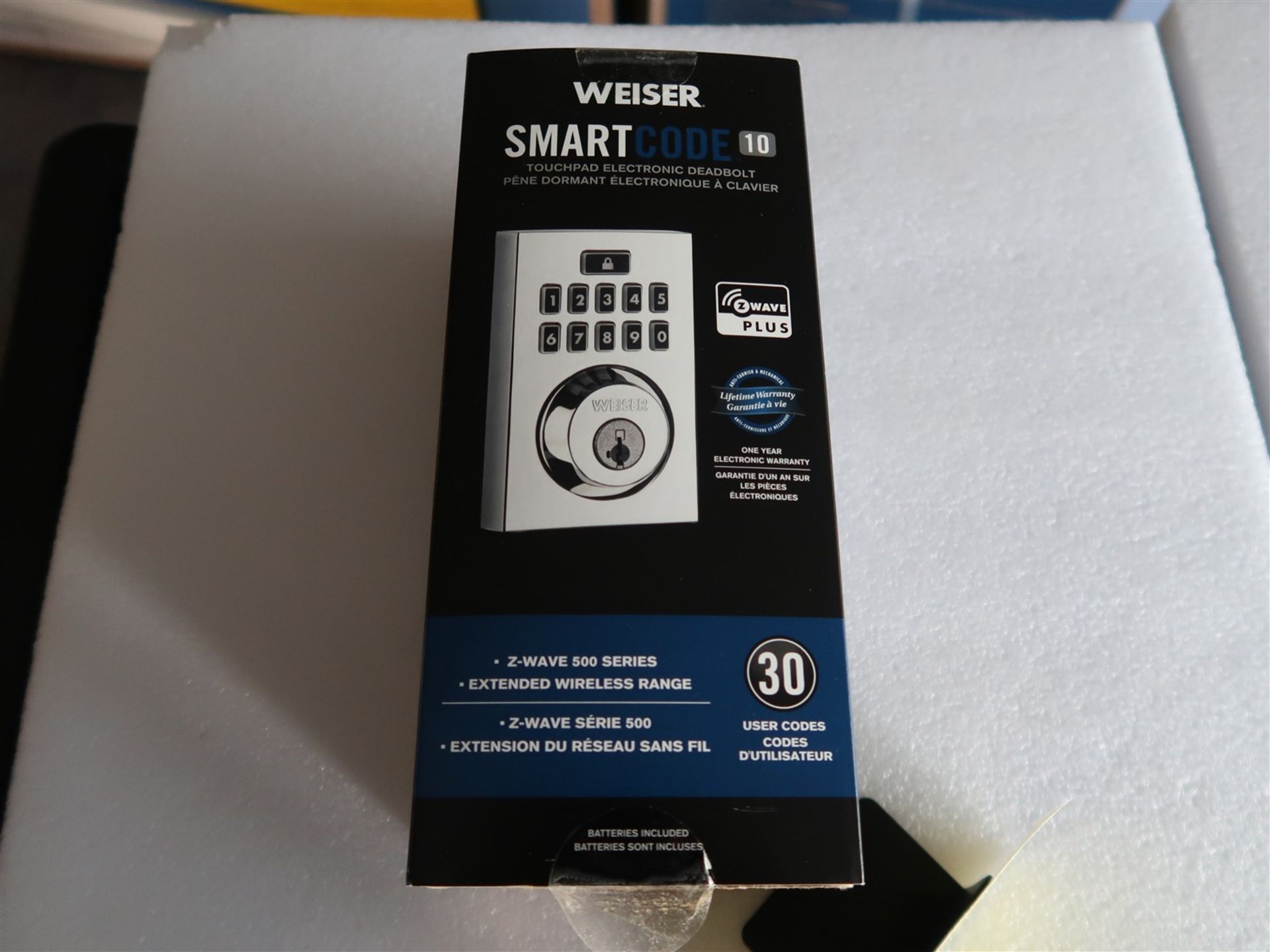 WEISER SMART CODE 10 TOUCH PAD ELECTRONIC DEAD BOLT 9GED 18000-014, (BNIB) - Image 2 of 3