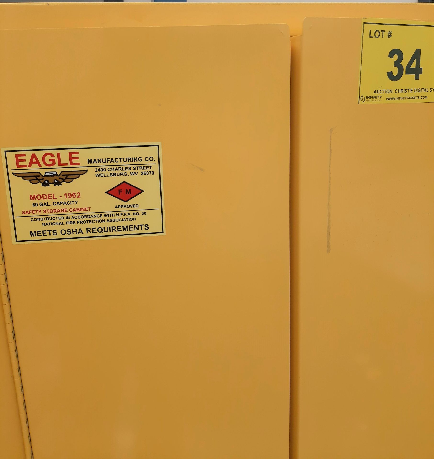 EAGLE MFG. 1962 SAFETY STORAGE CABINET - Image 3 of 3