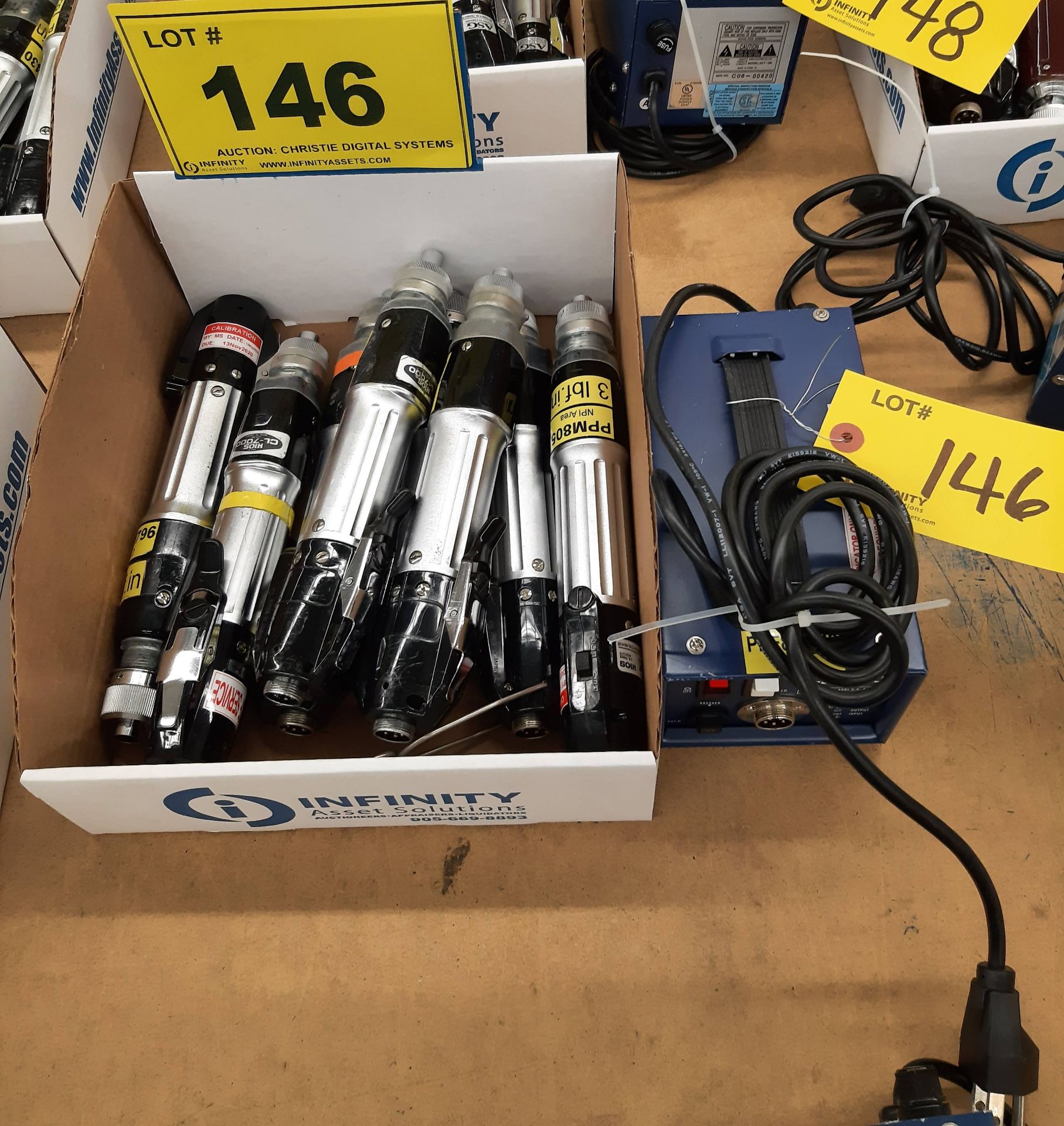 LOT - (8) HIOS DRIVERS W/CLT 120V POWER SUPPLY